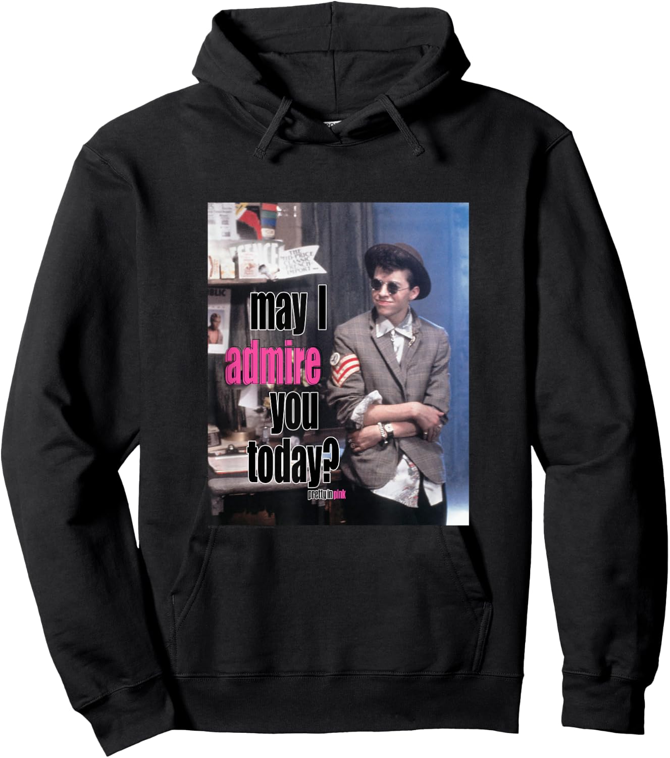 Pretty in Pink May I Admire You Today? Small Hoodie - Hoodie | Black