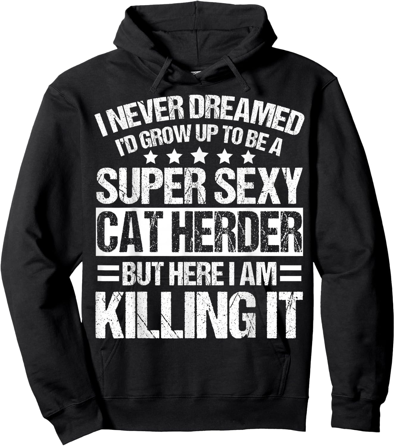 Cat Herder Apparel - Unique Funny Herders Design Hoodie - Hoodie | Black