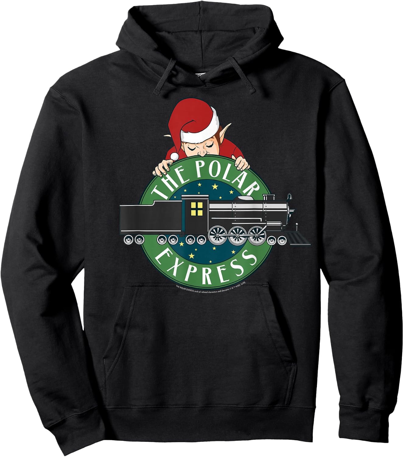 Polar Express Elf Train Logo Hoodie - Hoodie | Black