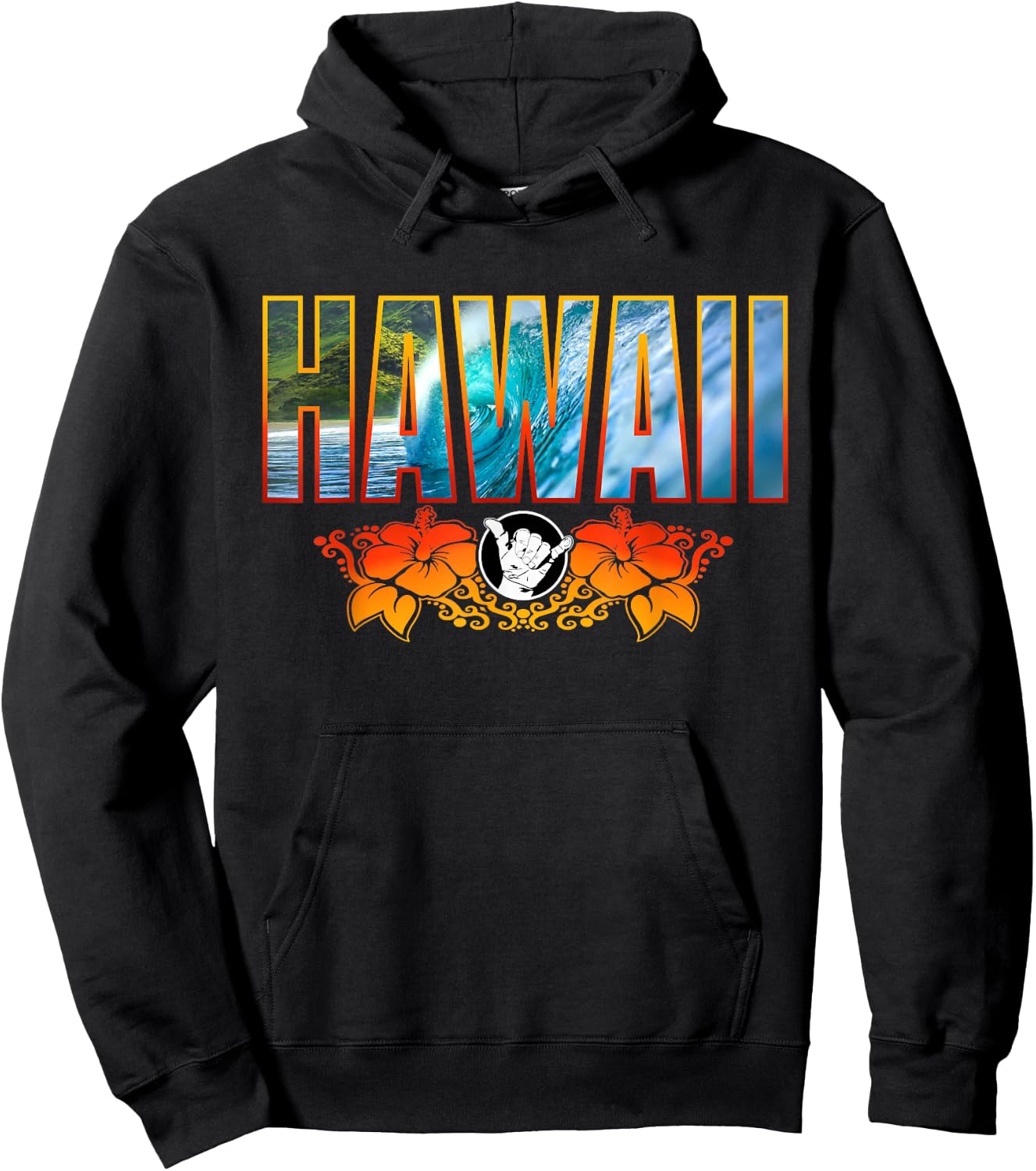 Shaka Bra Hawaii Surf Hawaiian Island Surfing Vacation Hoodie - Hoodie | Black