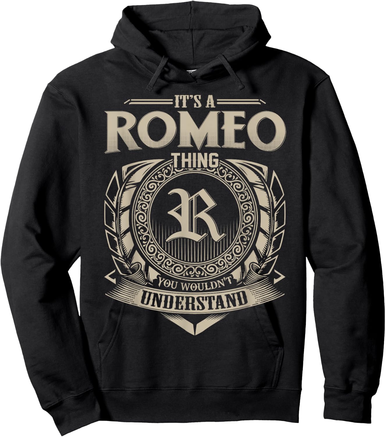 It's A ROMEO Thing You Wouldn't Understand Name Vintage Hoodie - Hoodie | Black