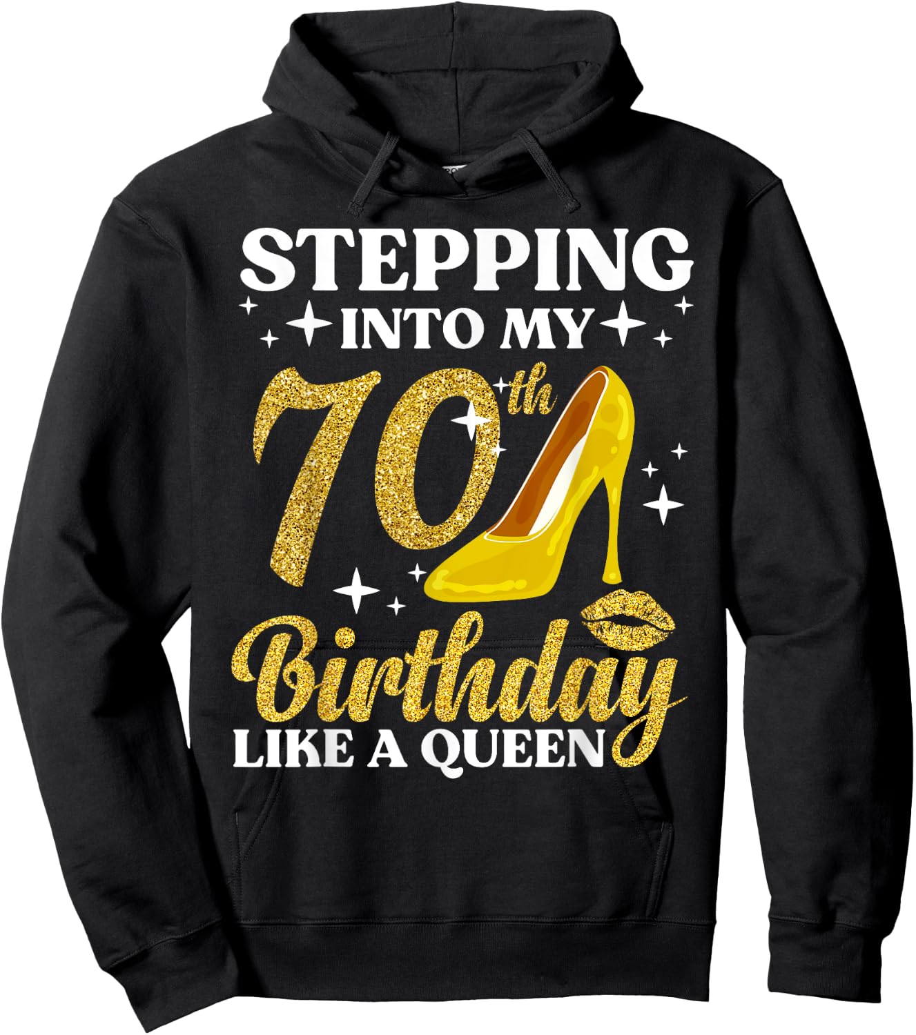 70th Birthday Art Ladies Girls Turning 70 Gag Idea Hoodie - Hoodie | Black