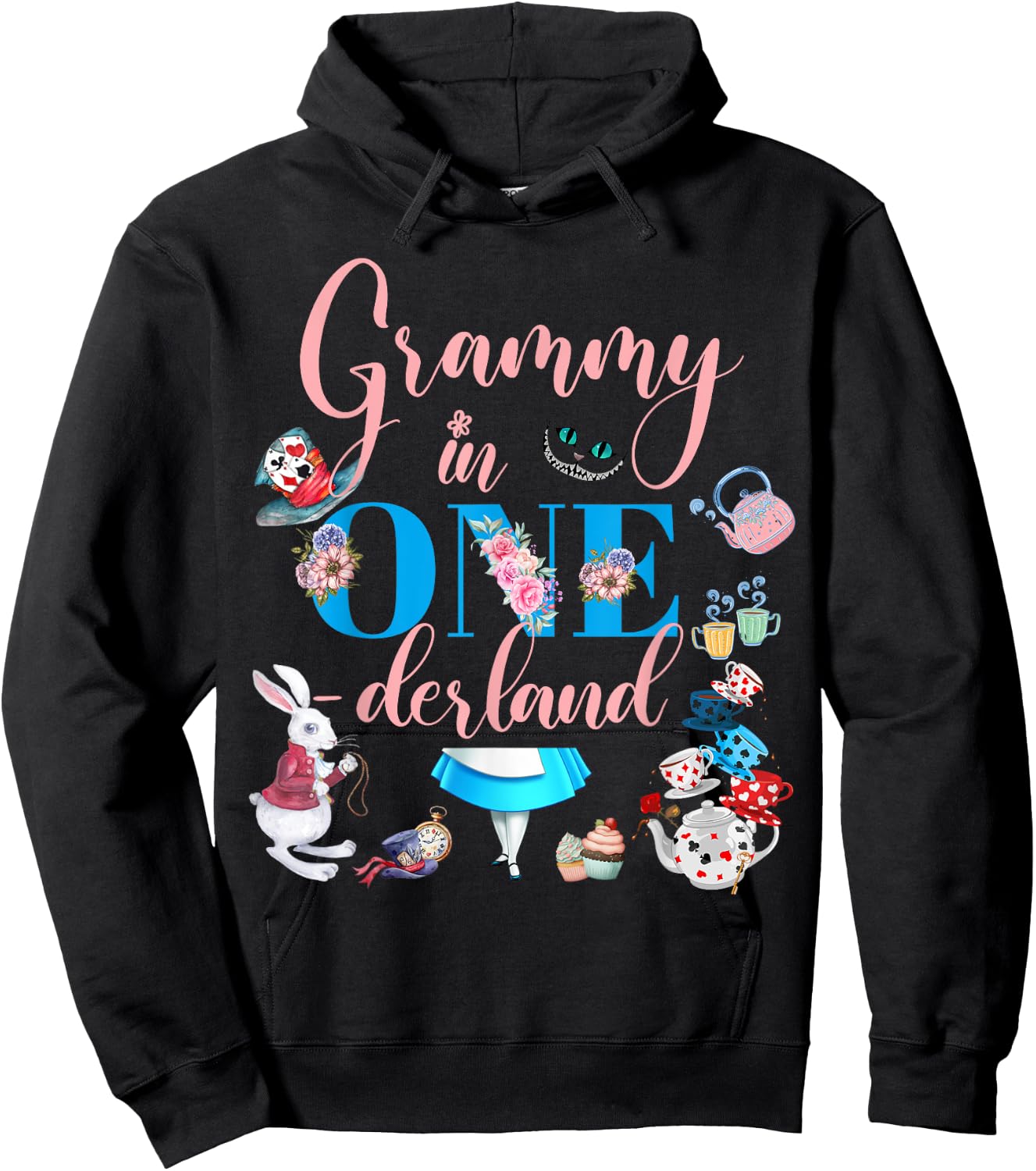 Alice in ONEderland Family Grammy Of The Birthday Girl Hoodie - Hoodie | Black