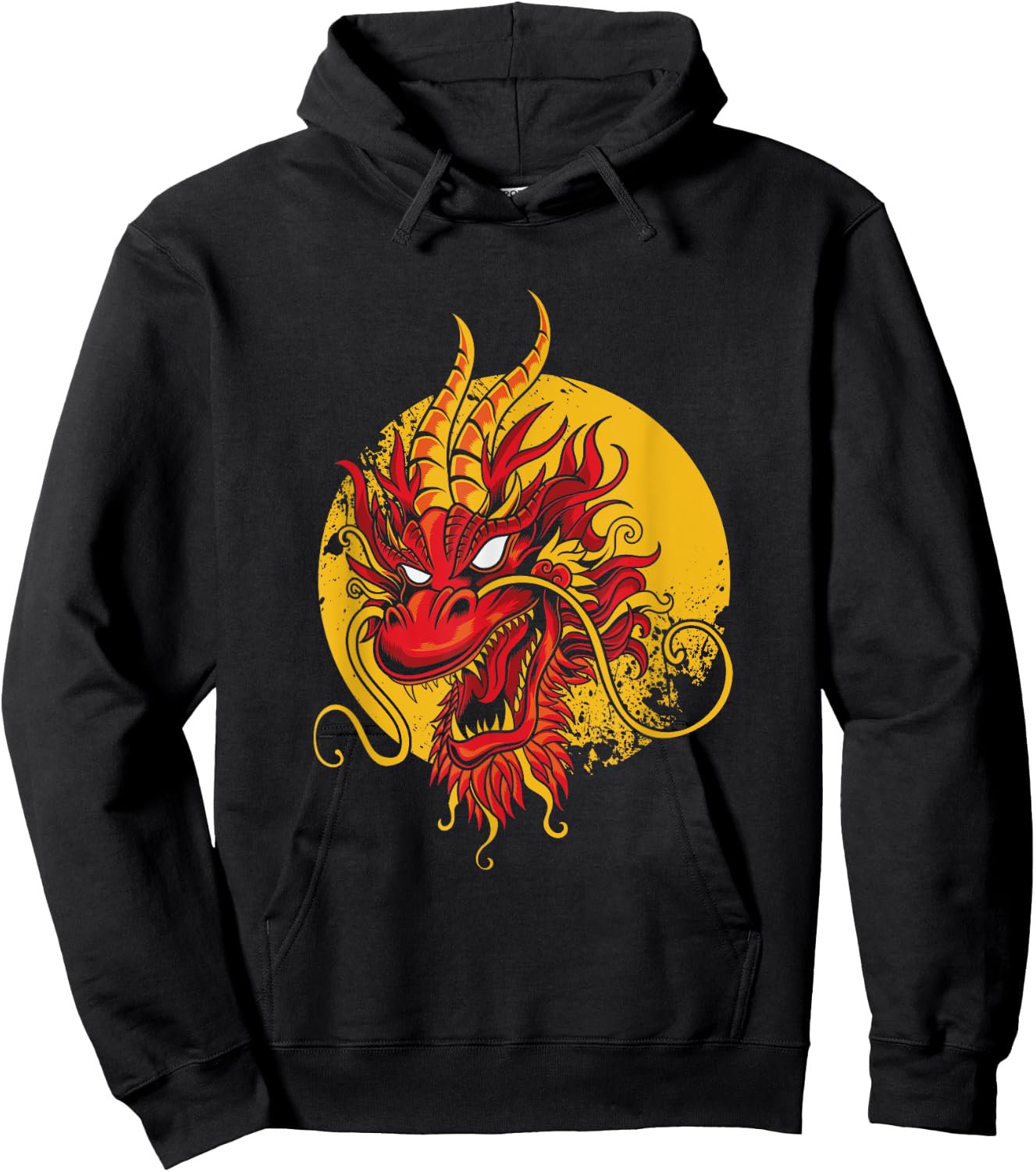 Angry Dragon Head Mythical Creature Sci Fi Science Fiction Hoodie - Hoodie | Black