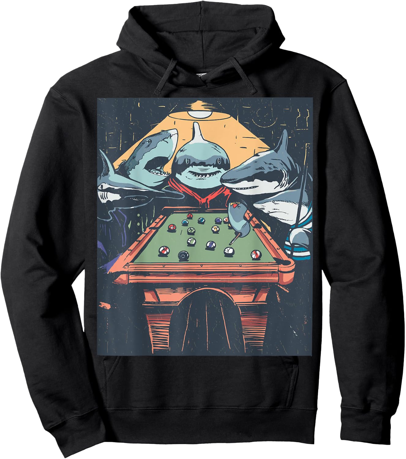 Sharky Billiards Crew - Pool Sharks Hoodie - Hoodie | Black
