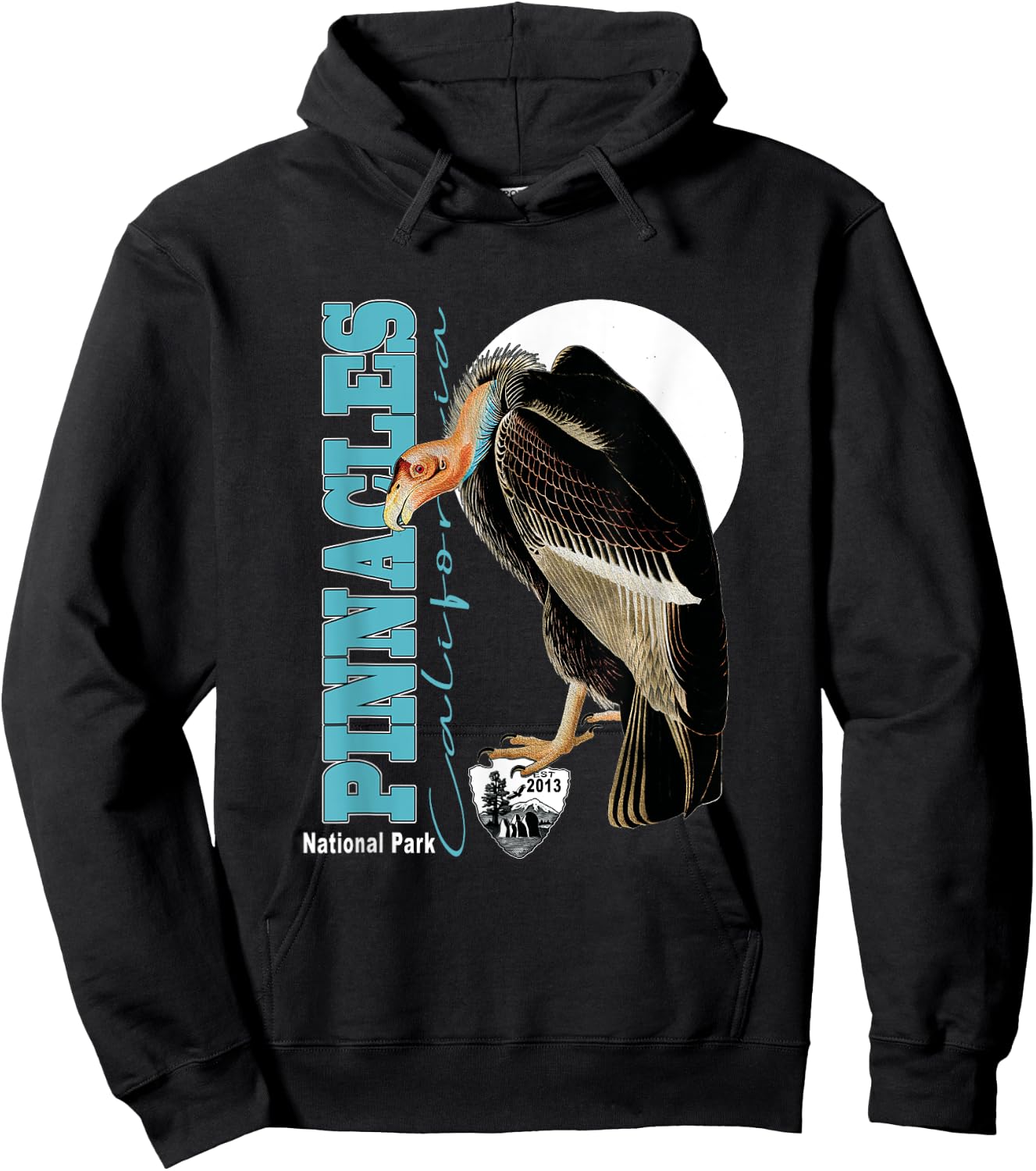Pinnacles National Park California Condors Souvenir est 2013 Hoodie - Hoodie | Black