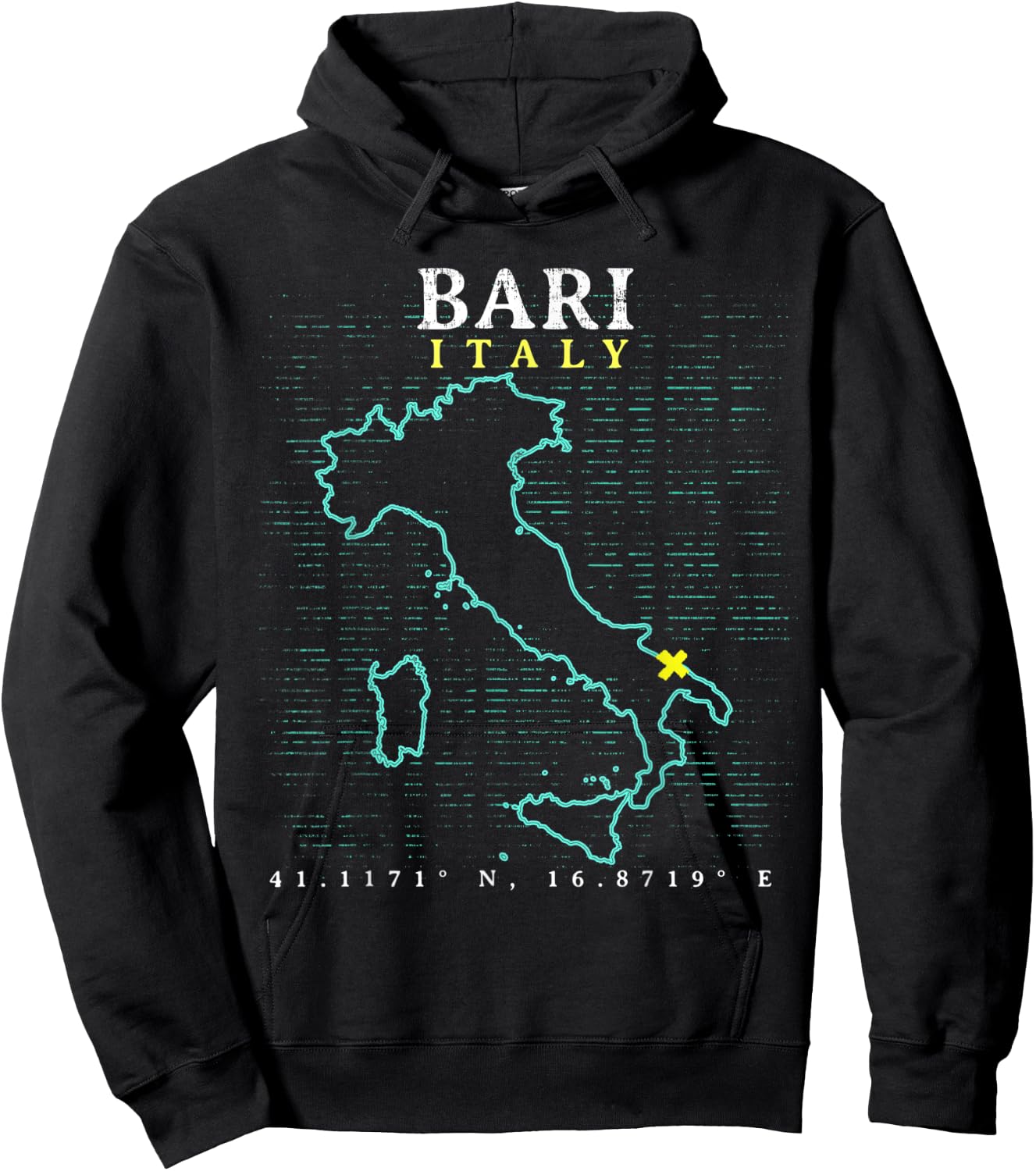 Italy Bari Hoodie - Hoodie | Black