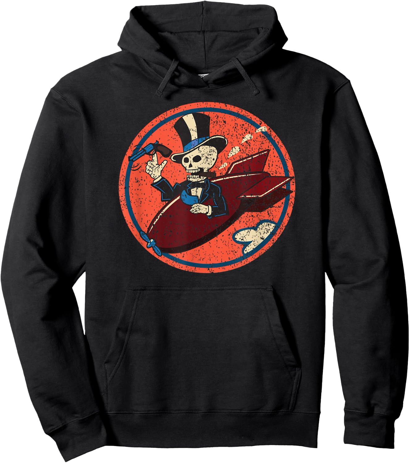 World War I 85 Bomb Squadron Pilot Training Skeleton Hoodie - Hoodie | Black