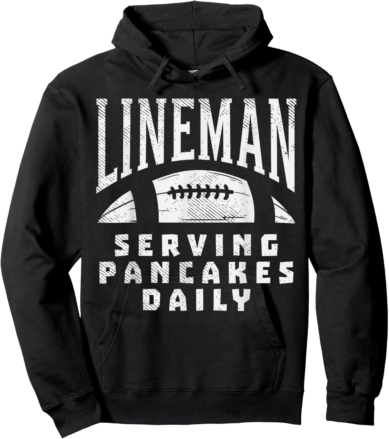 Offensive Lineman Serving Pancakes Daily Football Sport Gift Hoodie - Hoodie | Black