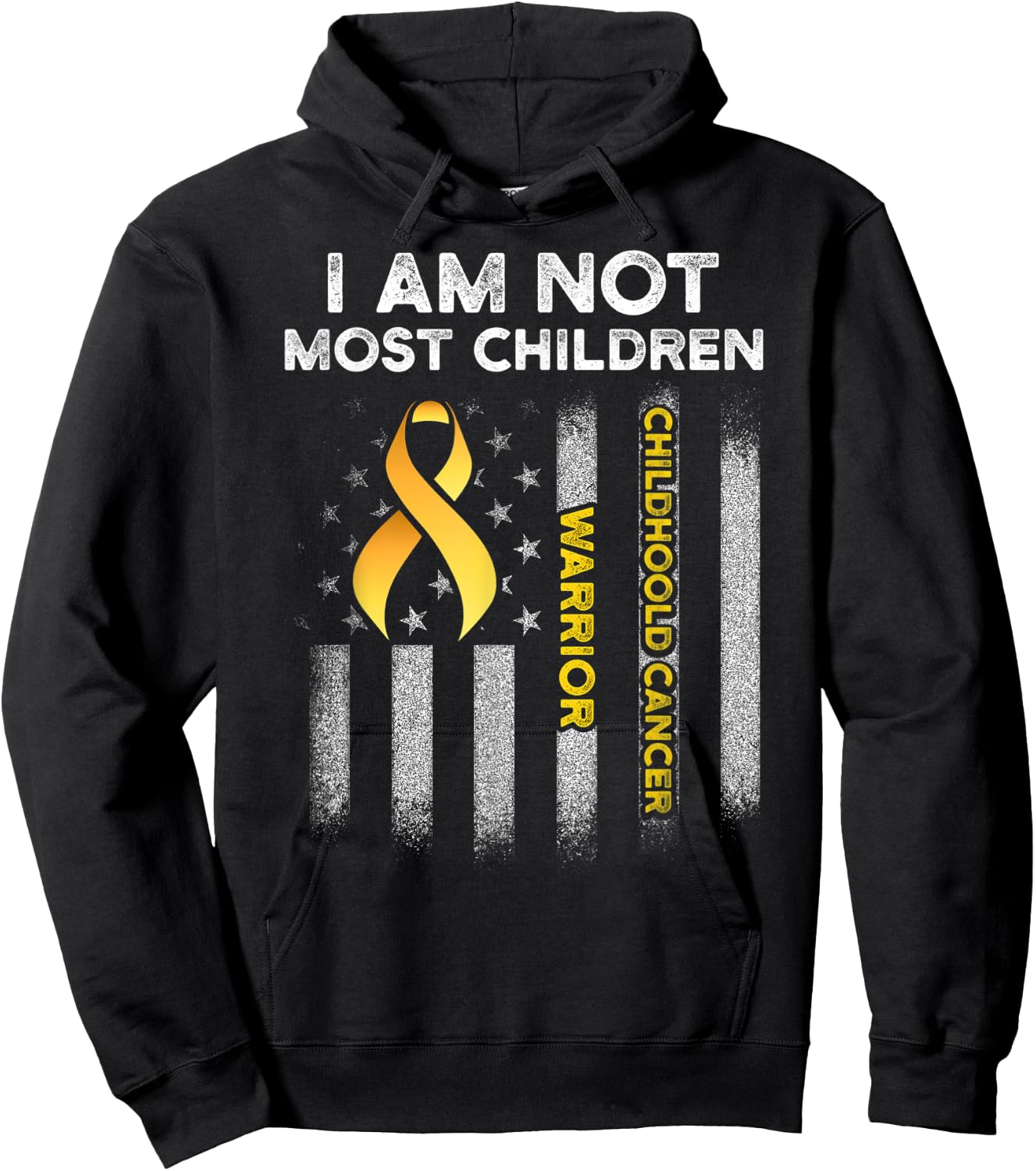 Childhood Cancer Survivor Most Child Support Warrior DA1 Hoodie - Hoodie | Black