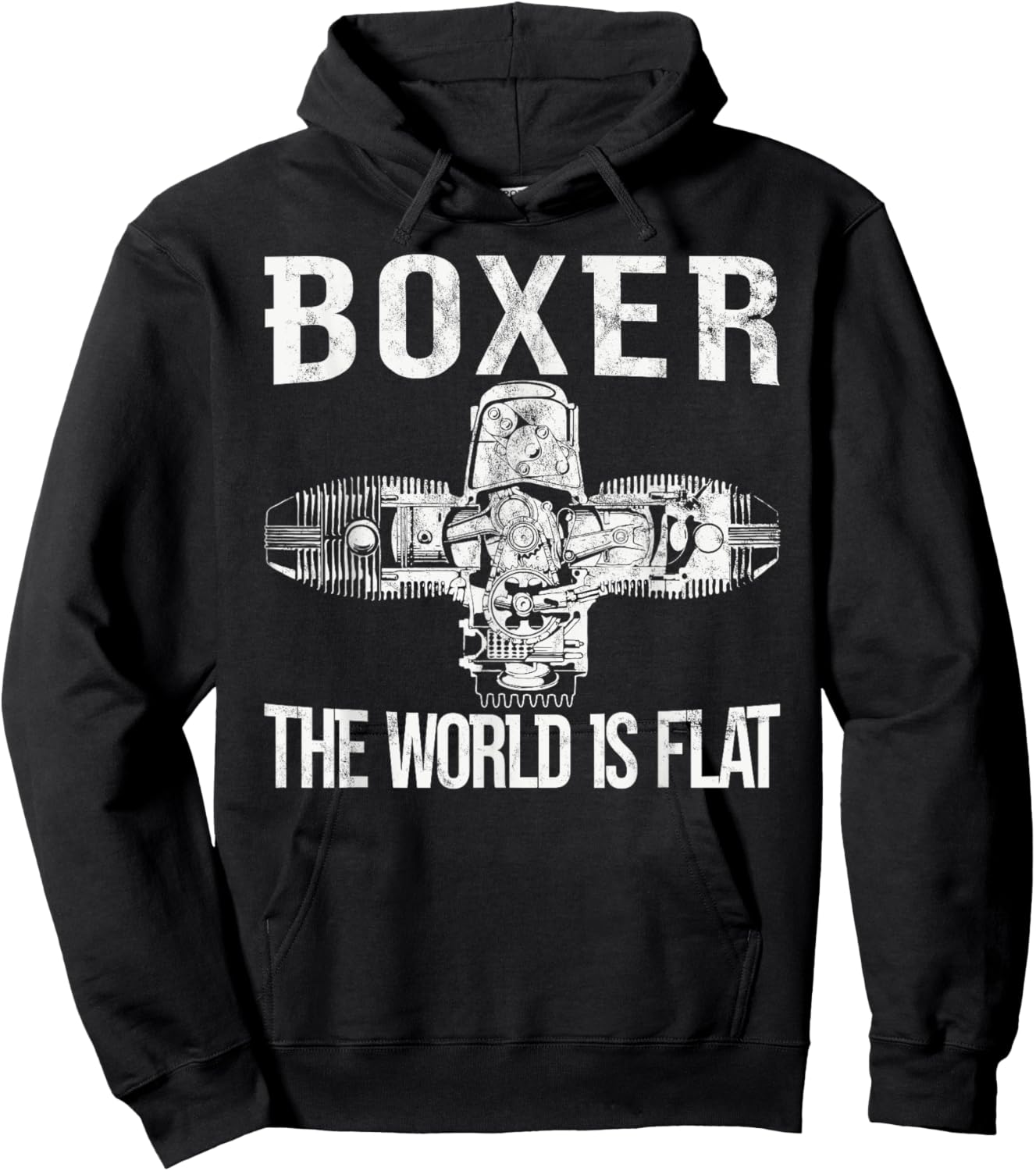 Boxer Two-Cylinder Motorcycle Biker Boxer Engine Hoodie - Hoodie | Black