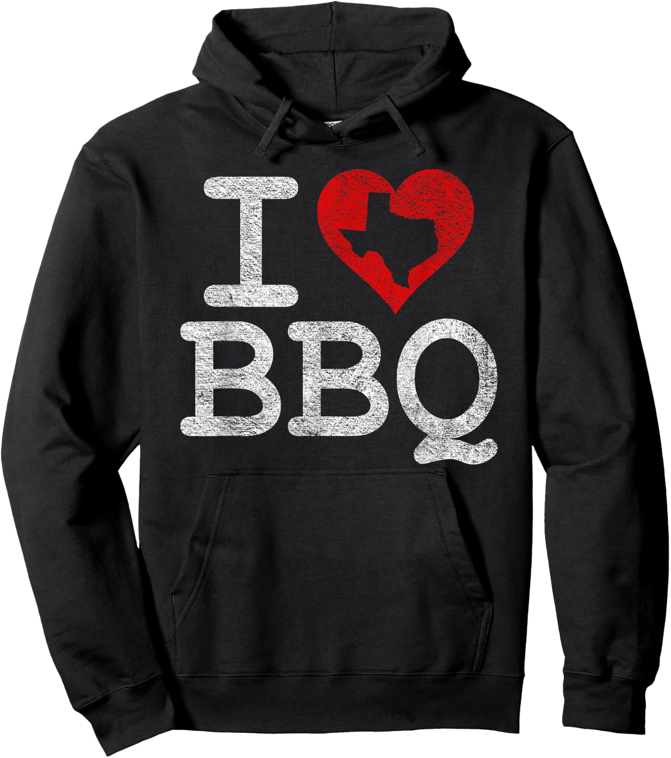 I Love Texas Bbq I Heart Barbecue Sauce Grill Smoker Fire Hoodie - Hoodie | Black