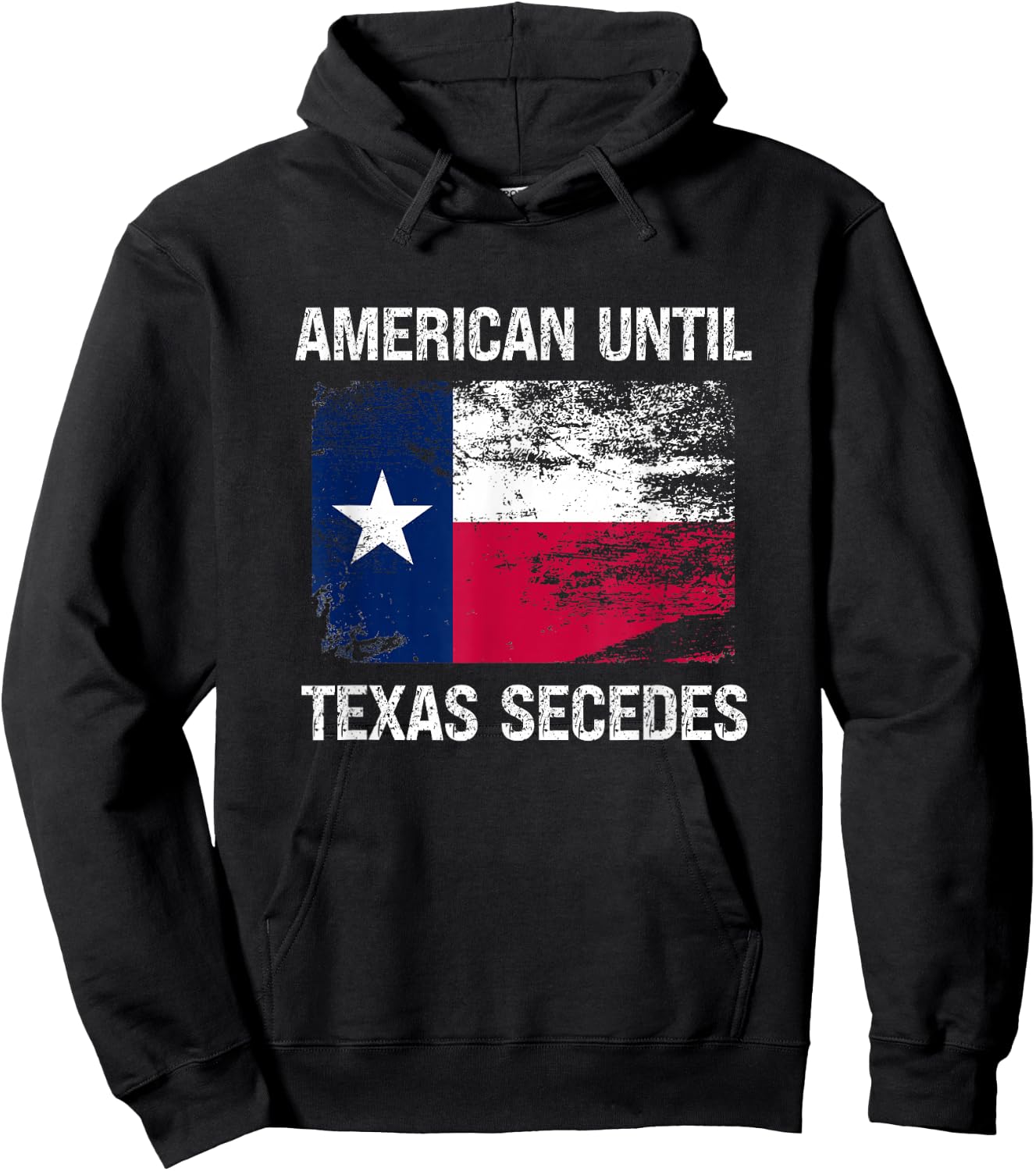 American Until Texas Secedes Vintage Hoodie - Hoodie | Black