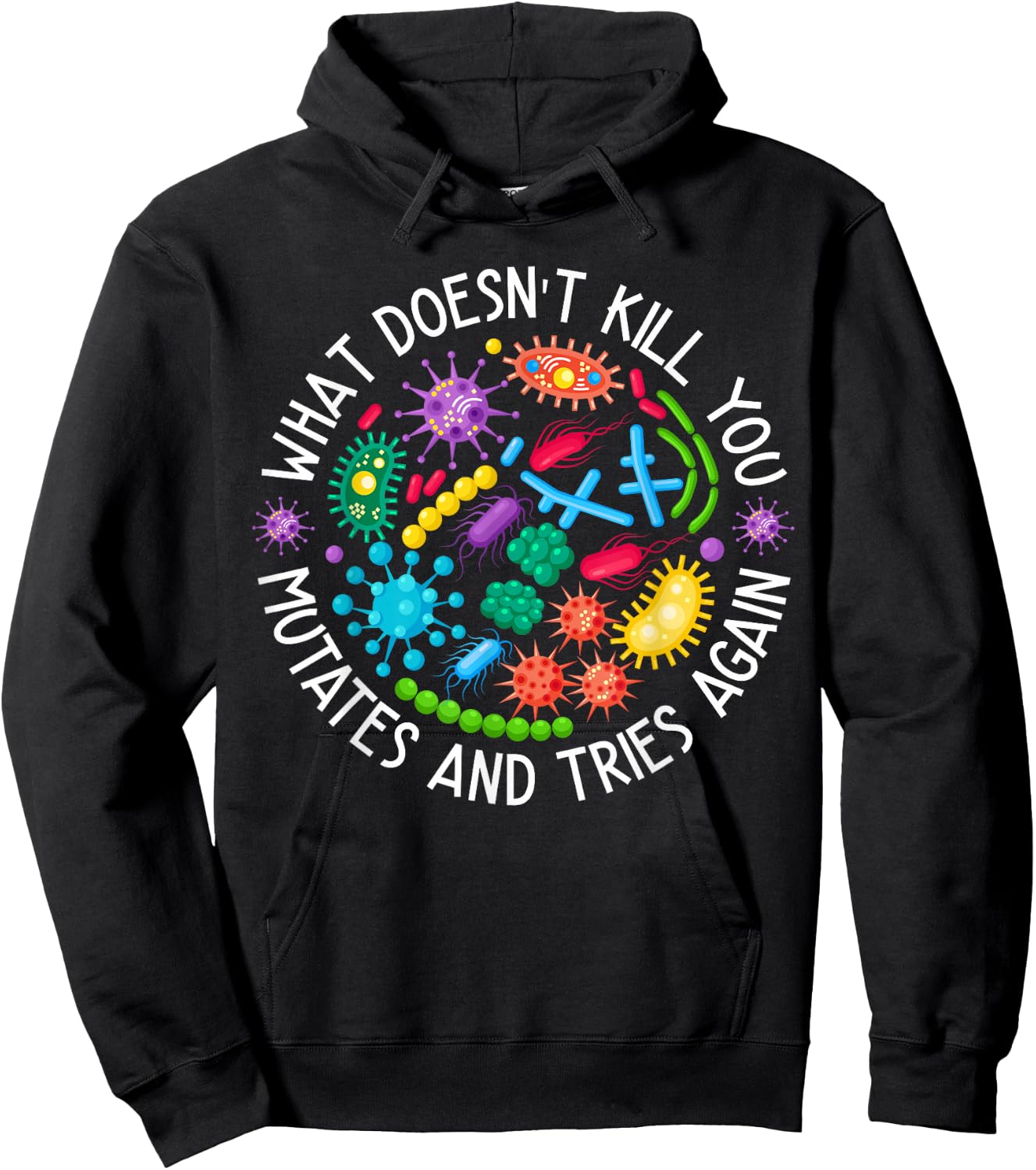 Mutates And Tries Again Funny Lab Week Science Microbiology Hoodie - Hoodie | Black