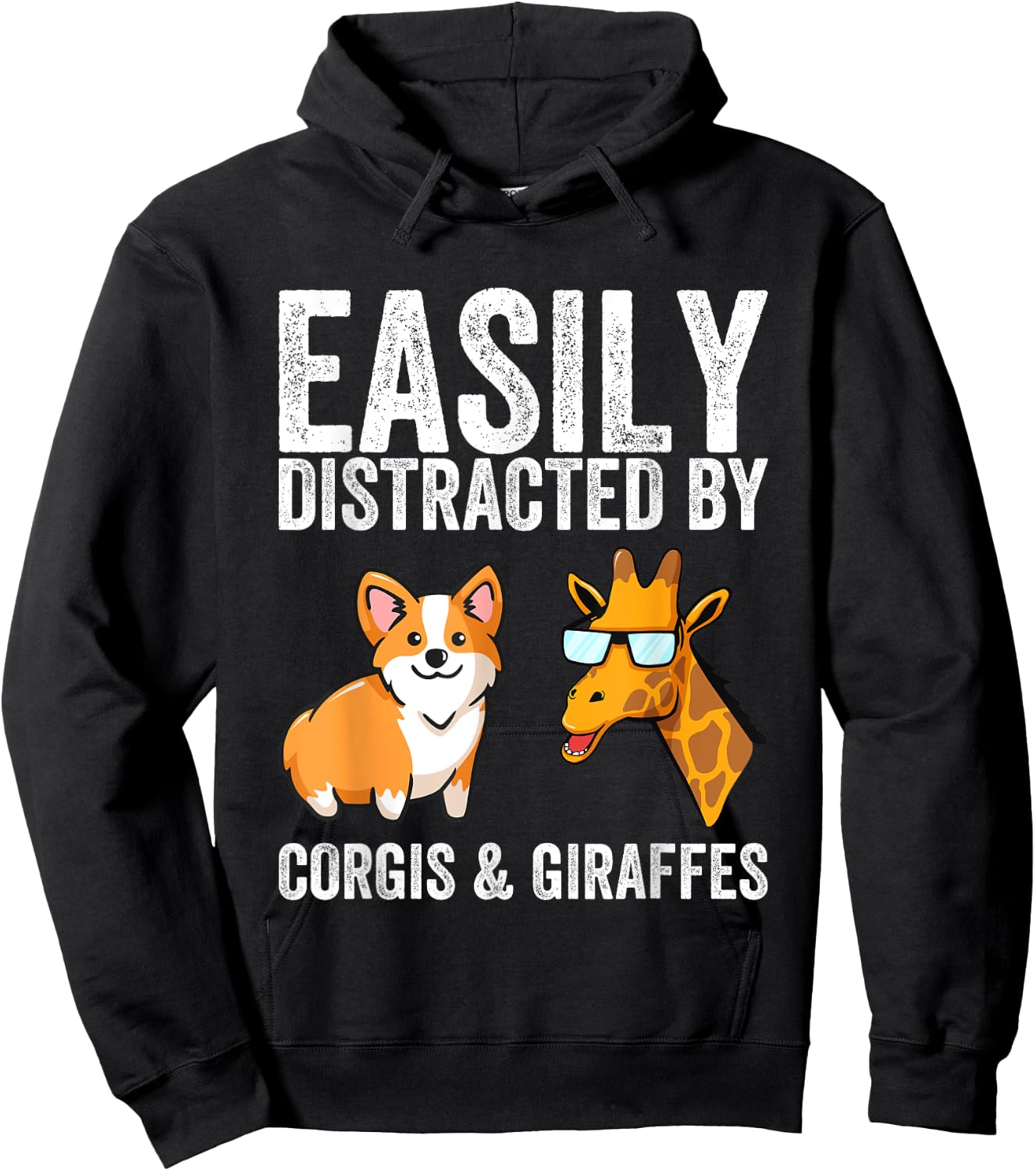Easily distracts from corgis and giraffes. Hoodie - Hoodie | Black