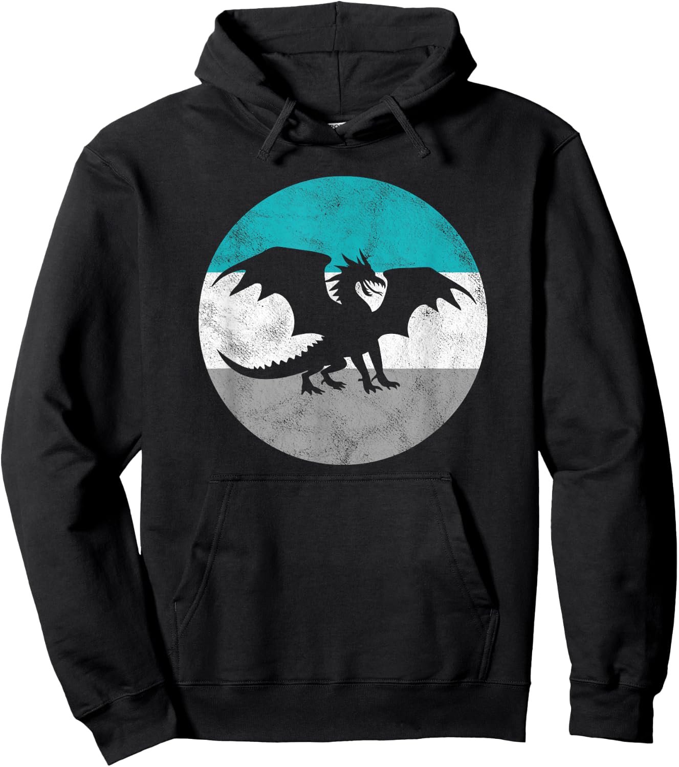 Dragon Retro Fantasy Gift or Boys Hoodie - Hoodie | Black