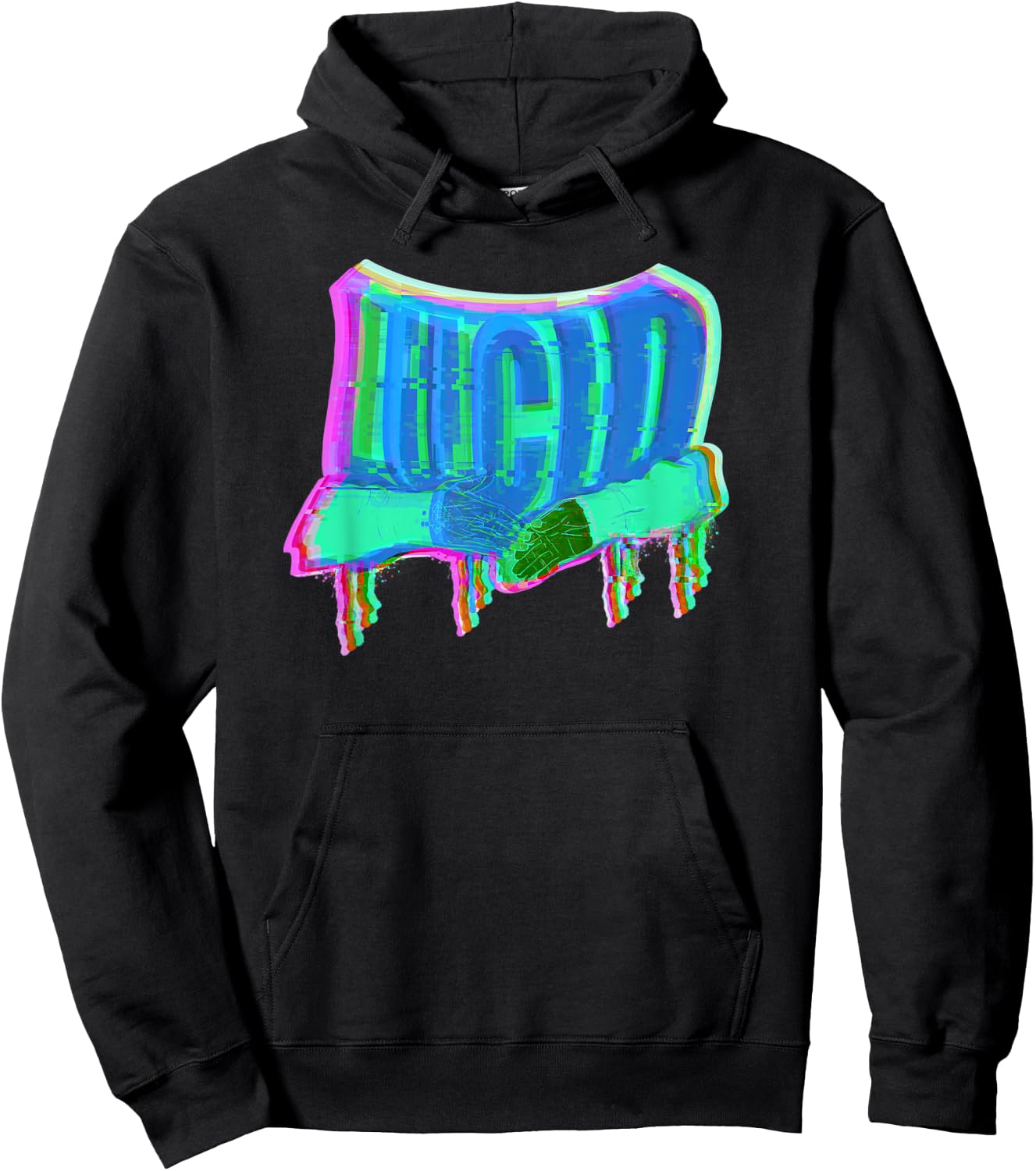 Lucid Glitchcore Clothes Hoodie - Hoodie | Black