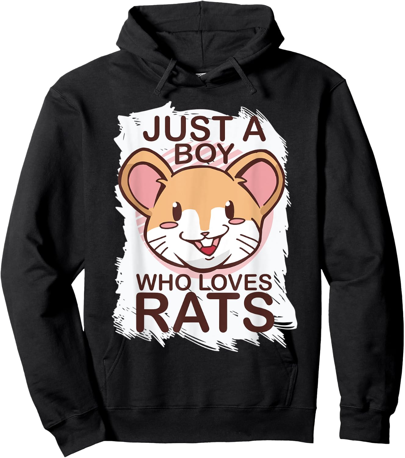 Just A Boy Who Loves Rats Rat Lover Gift Hoodie - Hoodie | Black