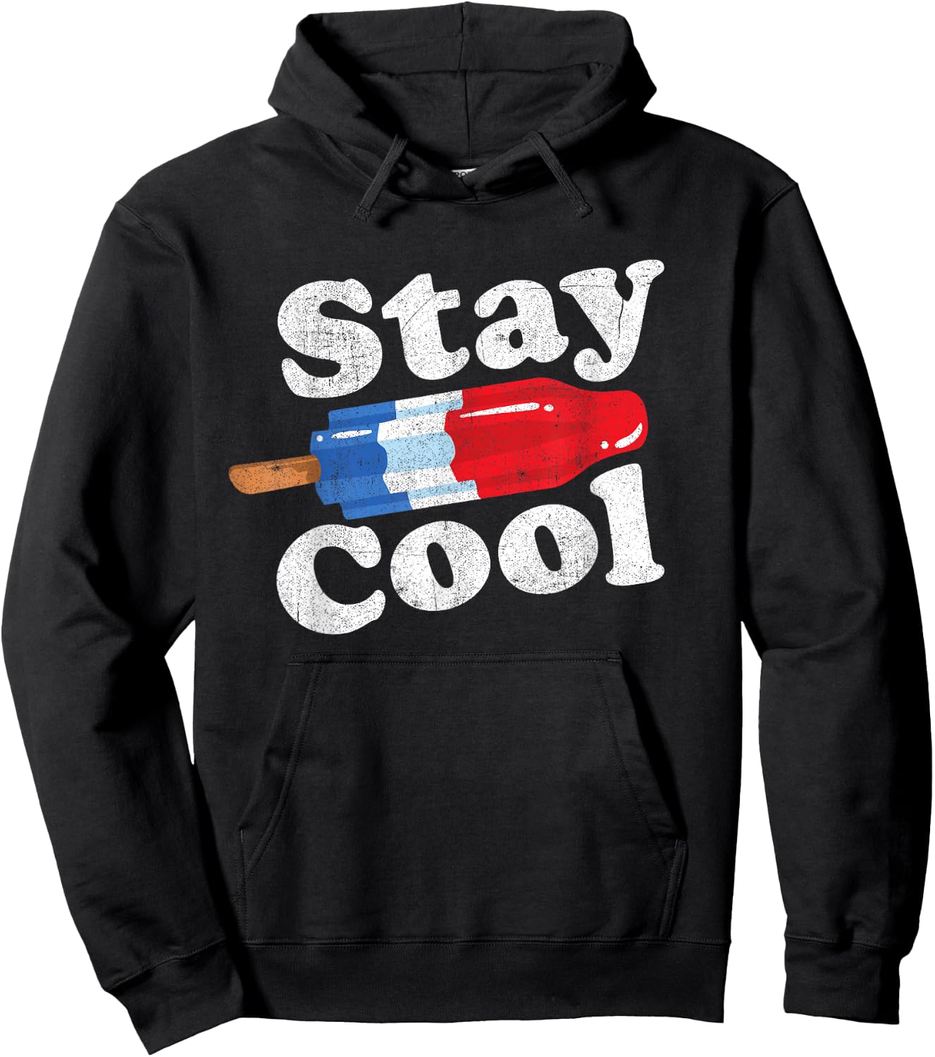 Summer Popsicle Stay Cool Funny Bomb Retro 80s Pop Gift Hoodie - Hoodie | Black
