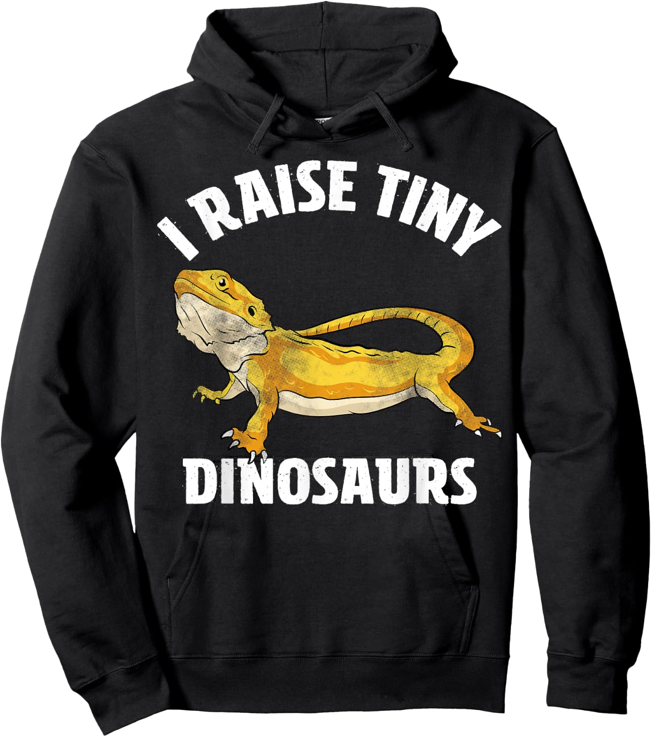 I Raise Tiny Dinosaurs Bearded Dragon Hoodie - Hoodie | Black