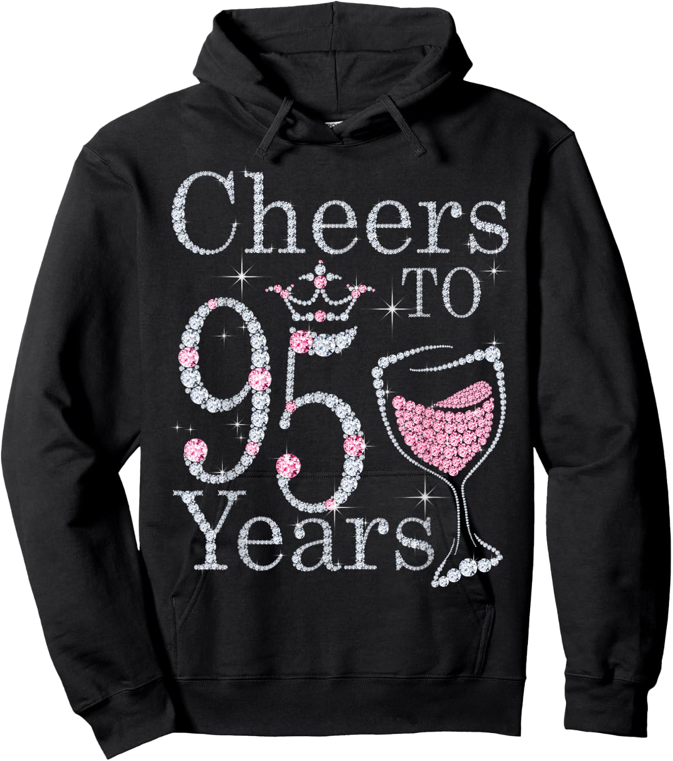 Cheers to 95 Years 1927 95Th Birthday Gift Hoodie - Hoodie | Black