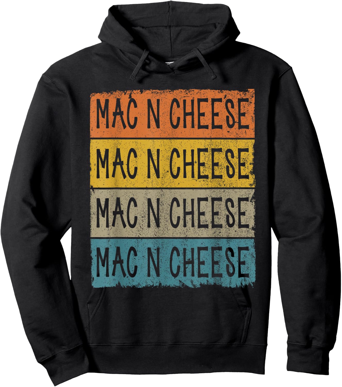 Retro Mac N Cheese Foodie Lover Macaroni And Cheese Hoodie - Hoodie | Black