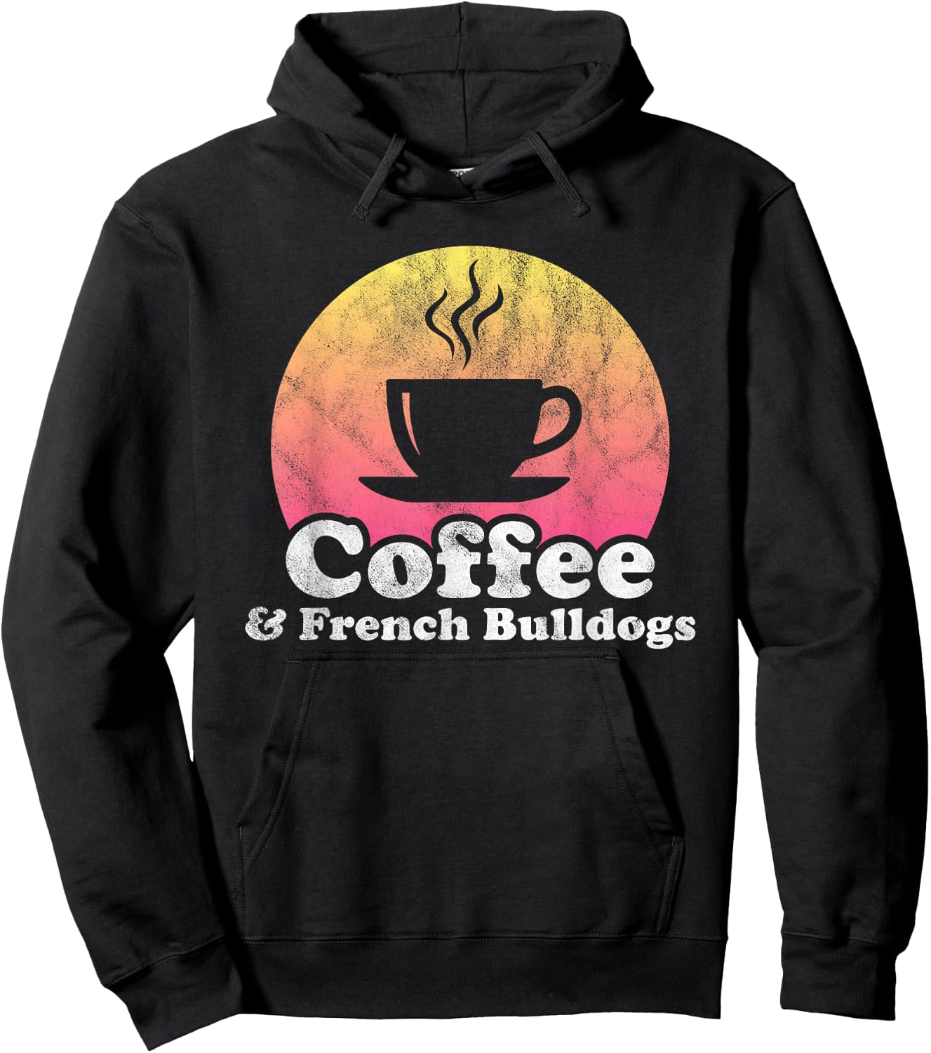 Coffee and French Bulldogs French Bulldog Women Girls Kids Hoodie - Hoodie | Black