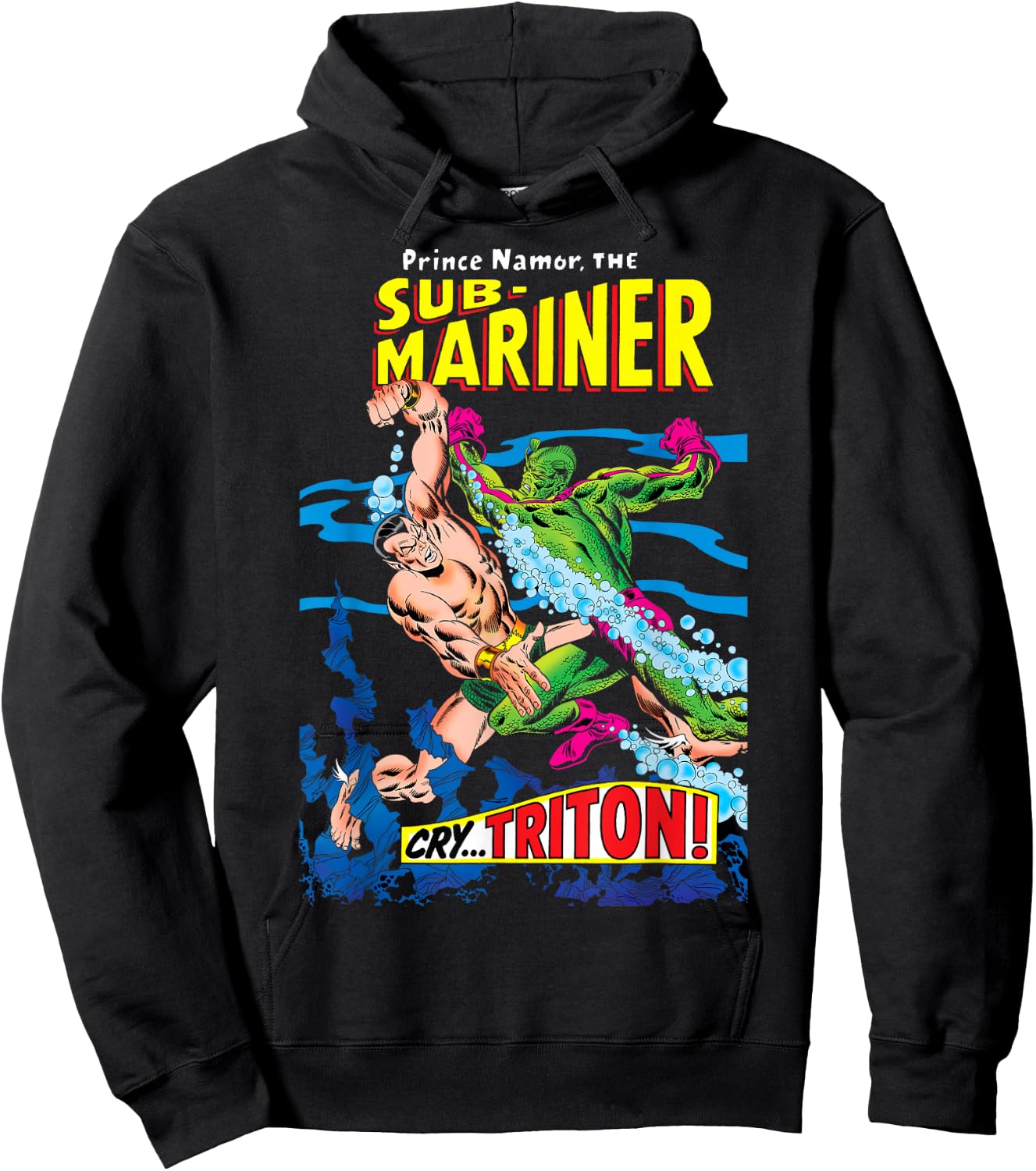 Marvel Prince Namor The Sub-Mariner Cry Triton Hoodie - Hoodie | Black