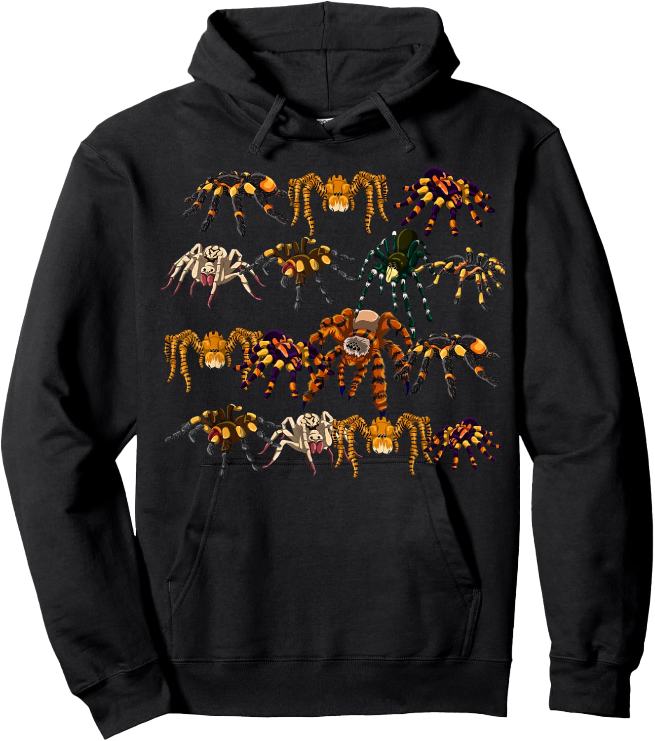 Animal Arachnid Tarantula Arthropod Cobweb Halloween Spider Hoodie - Hoodie | Black