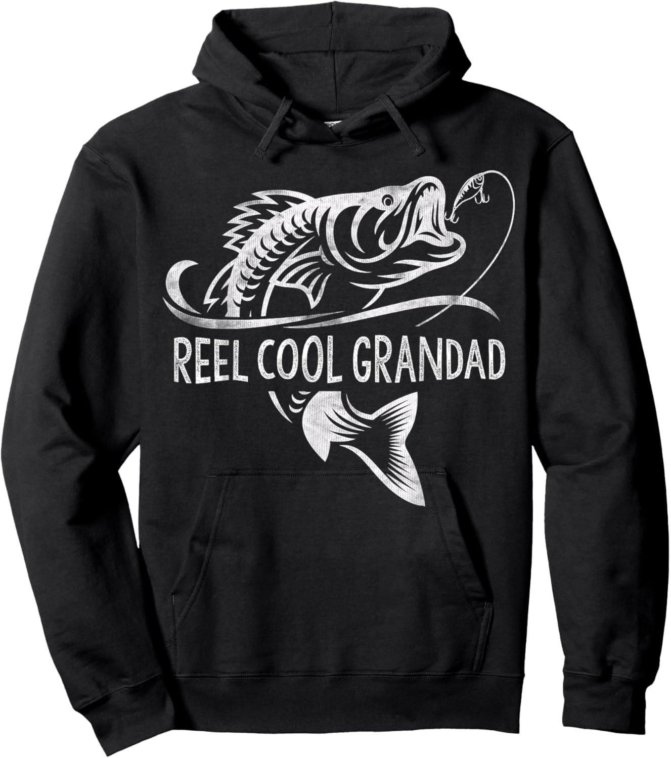 Reel Cool Grandad Fishing Gifts Grandad Father's Day Hoodie - Hoodie | Black