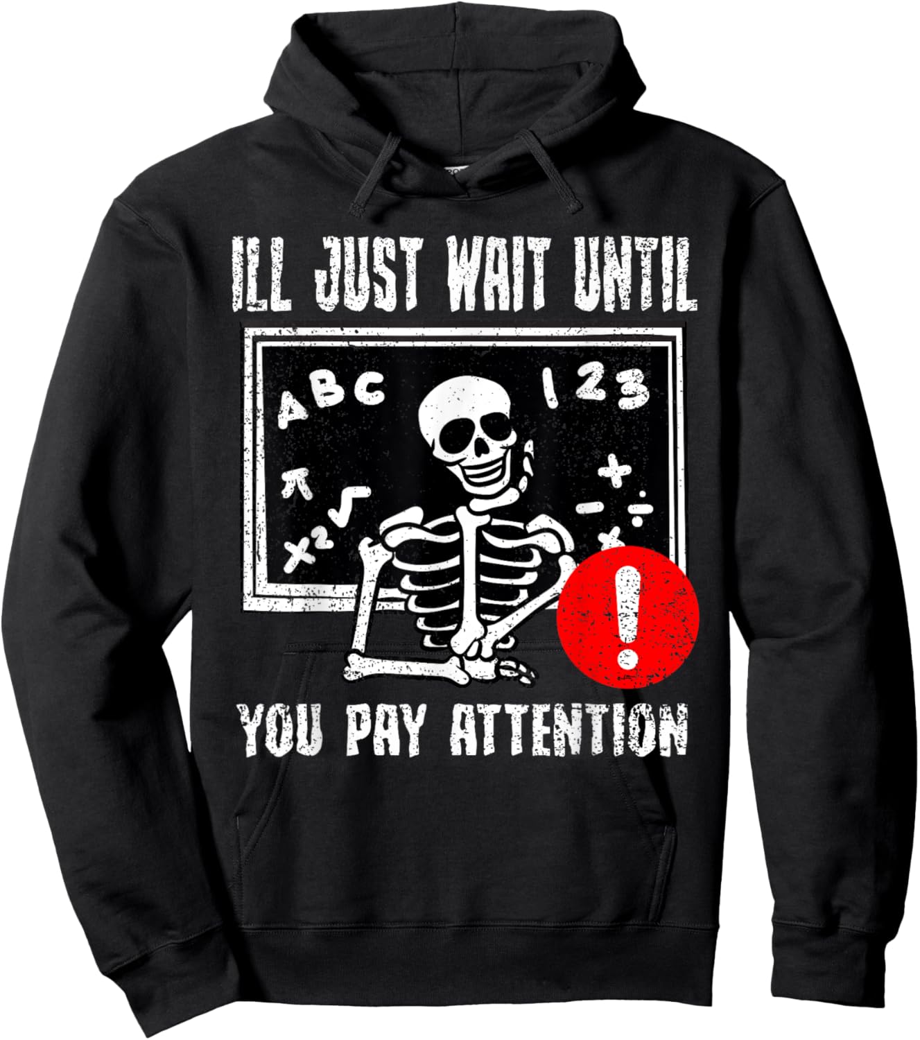 Skeleton Meme Funny Teacher Educator Men Women Hoodie - Hoodie | Black