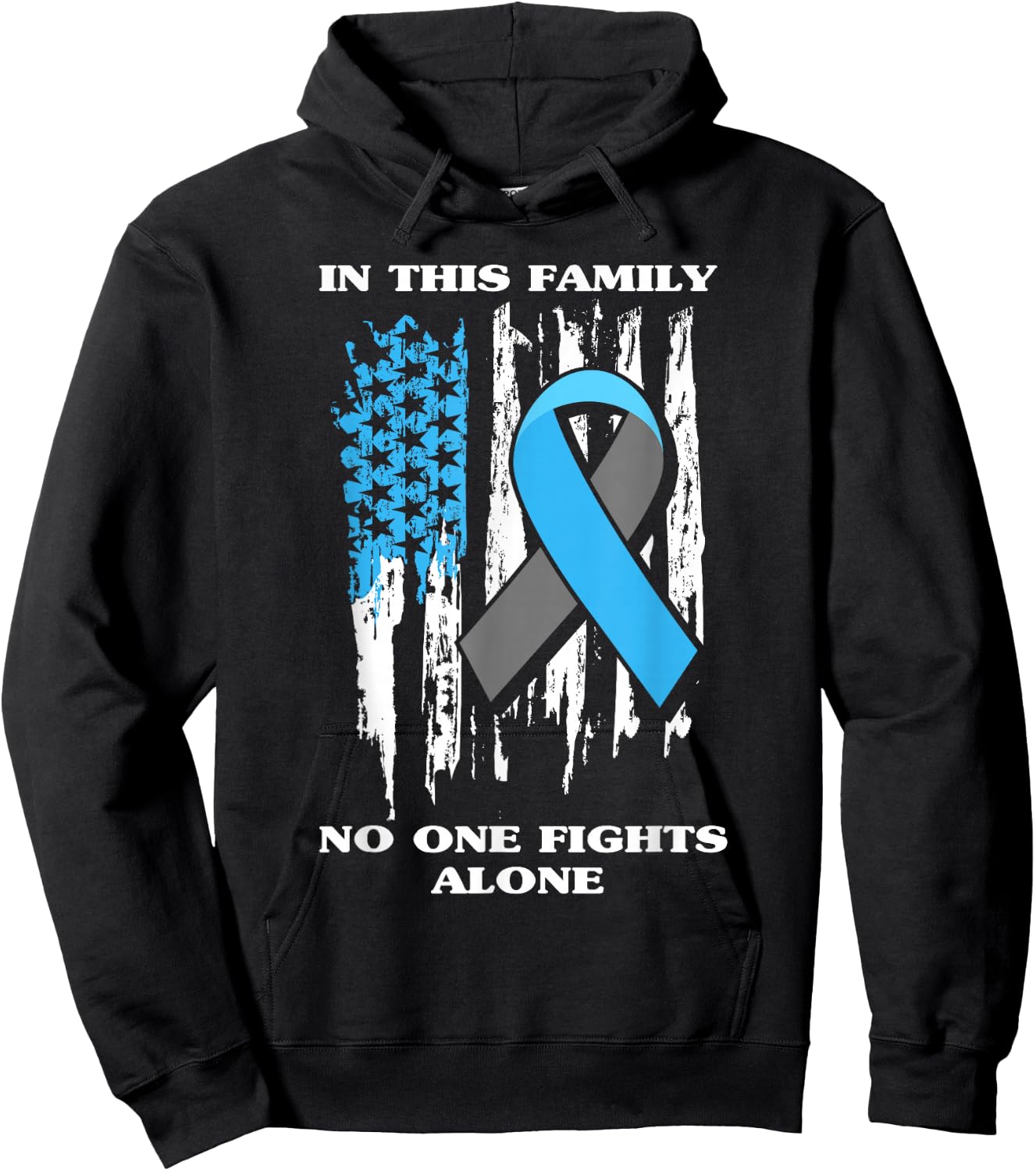 Diabetic Type 1 T1D Diabetes Awareness USA Flag Gift Hoodie - Hoodie | Black
