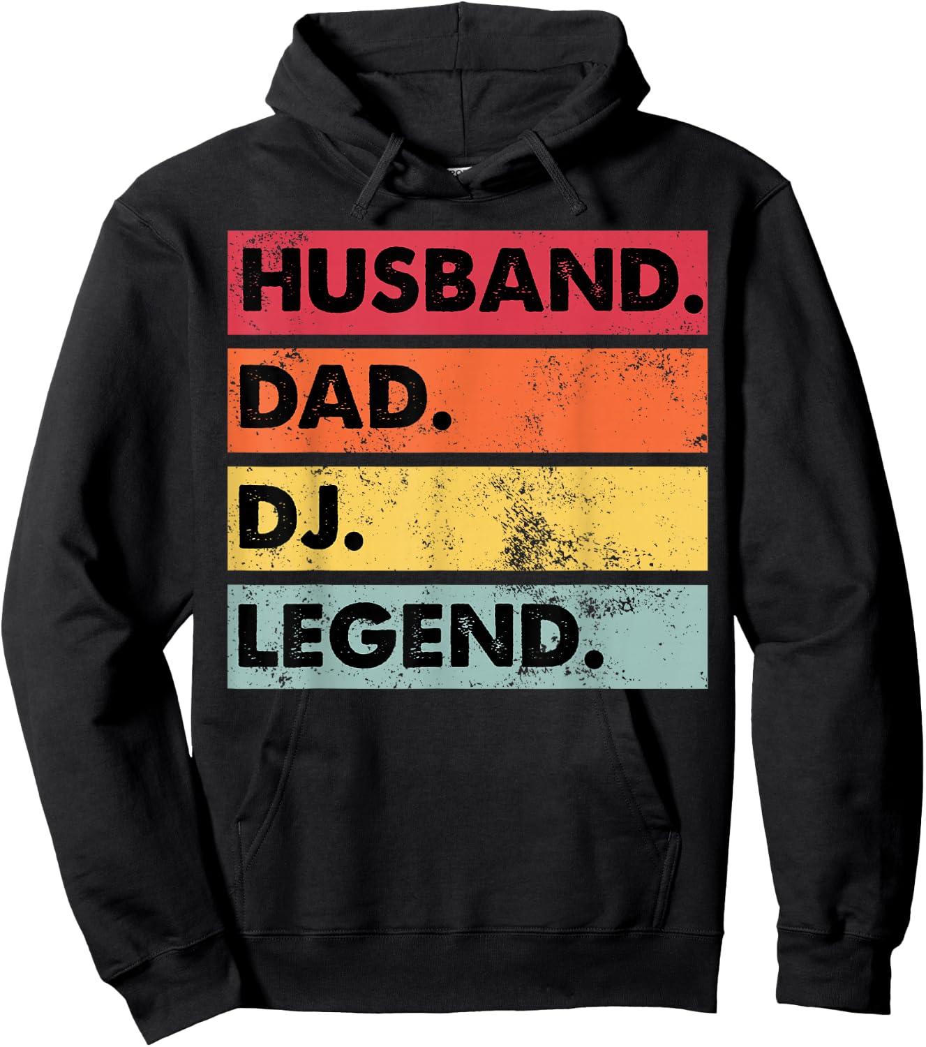 Husband Dad DJ Legend Funny DJ Disc Jockey Music Player Small Hoodie - Hoodie | Black