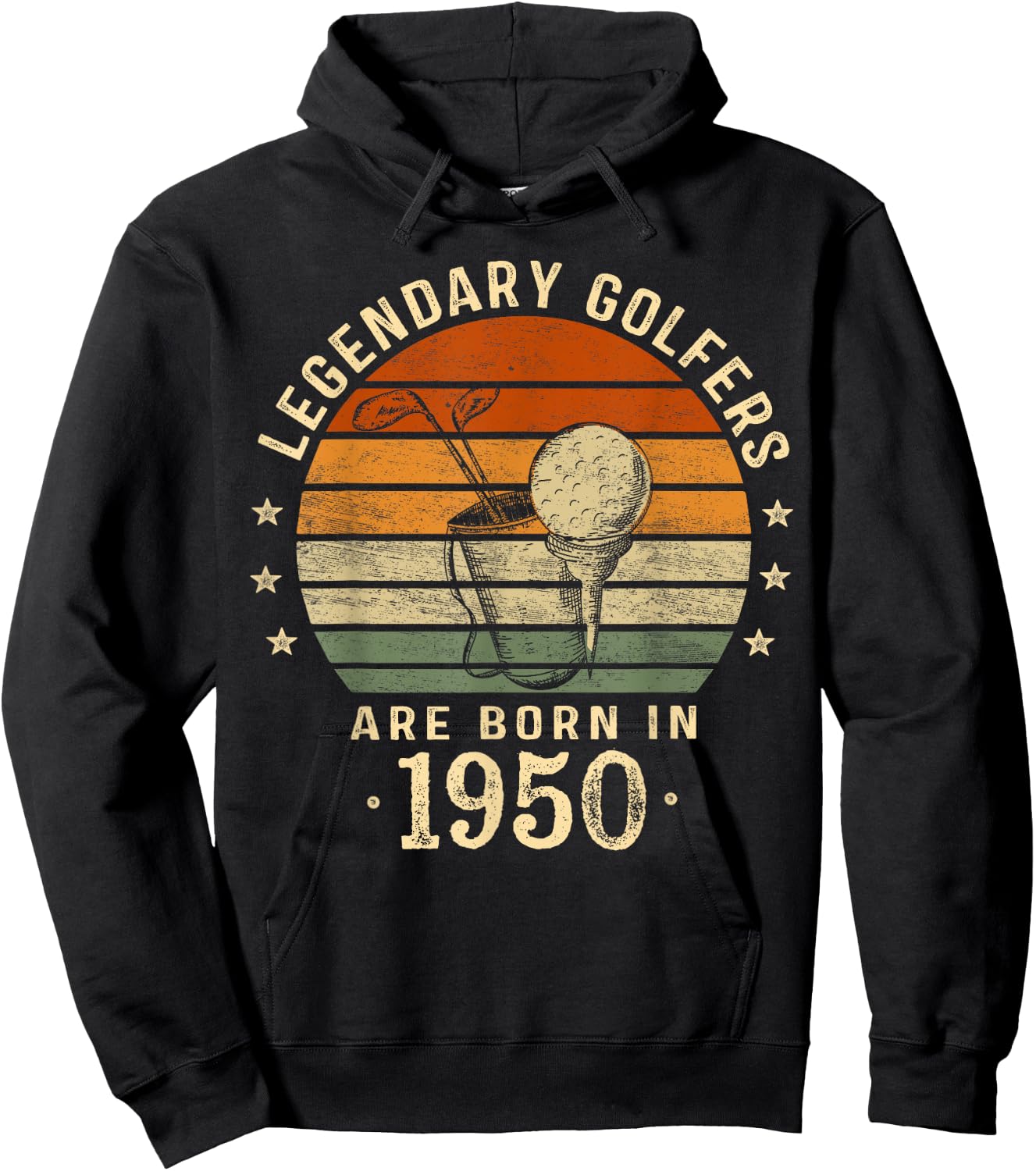 Legendary Golfers Are Born In 1950 Birthday Golf Hoodie - Hoodie | Black