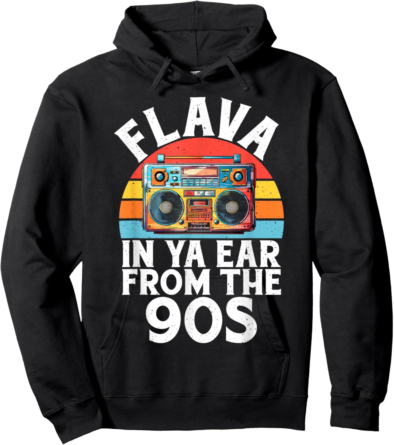 Flava in Ya Ear from the 90s Hip Hop Hoodie - Hoodie | Black