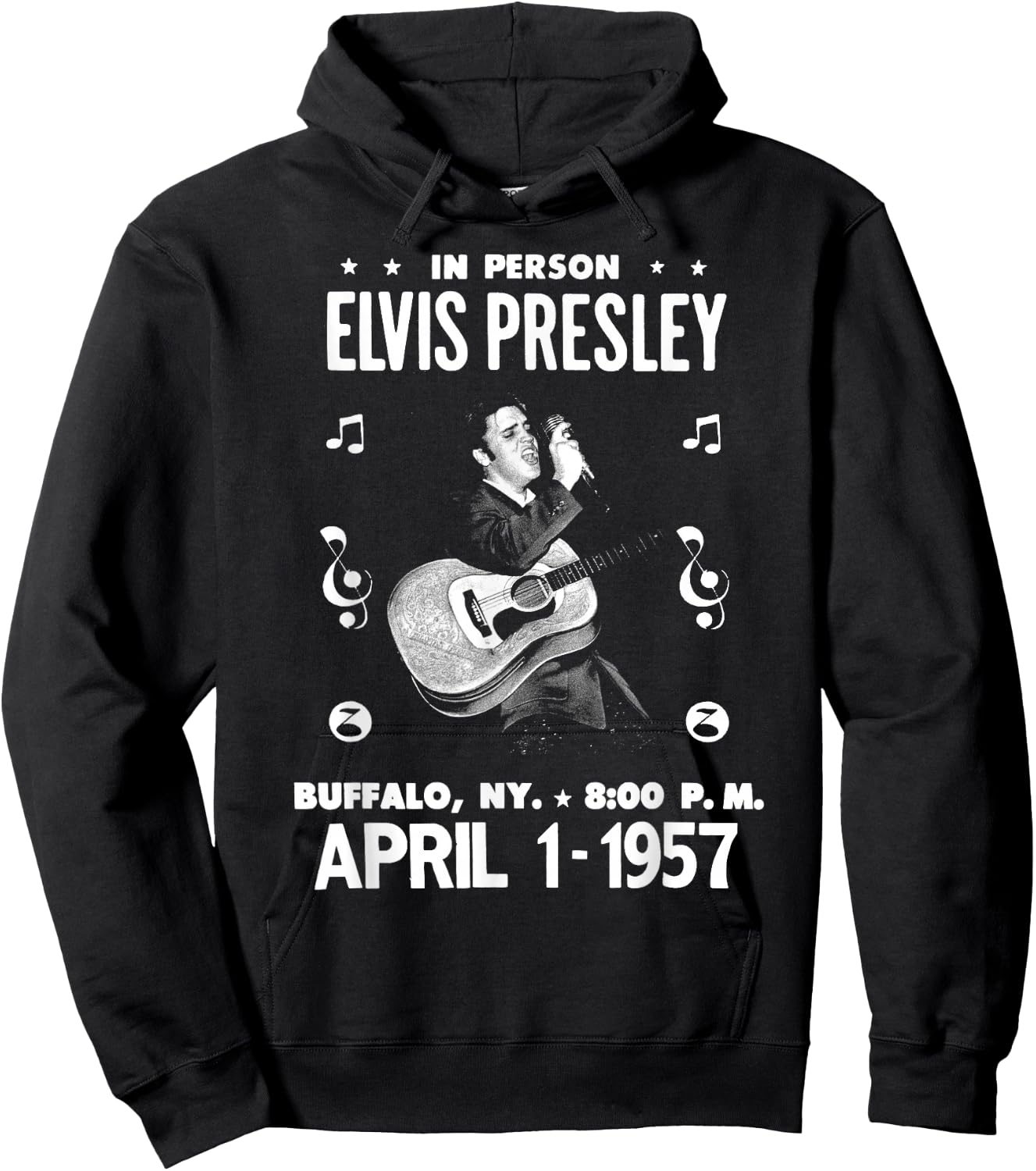 Elvis Presley Official Gig Poster Small Hoodie - Hoodie | Black