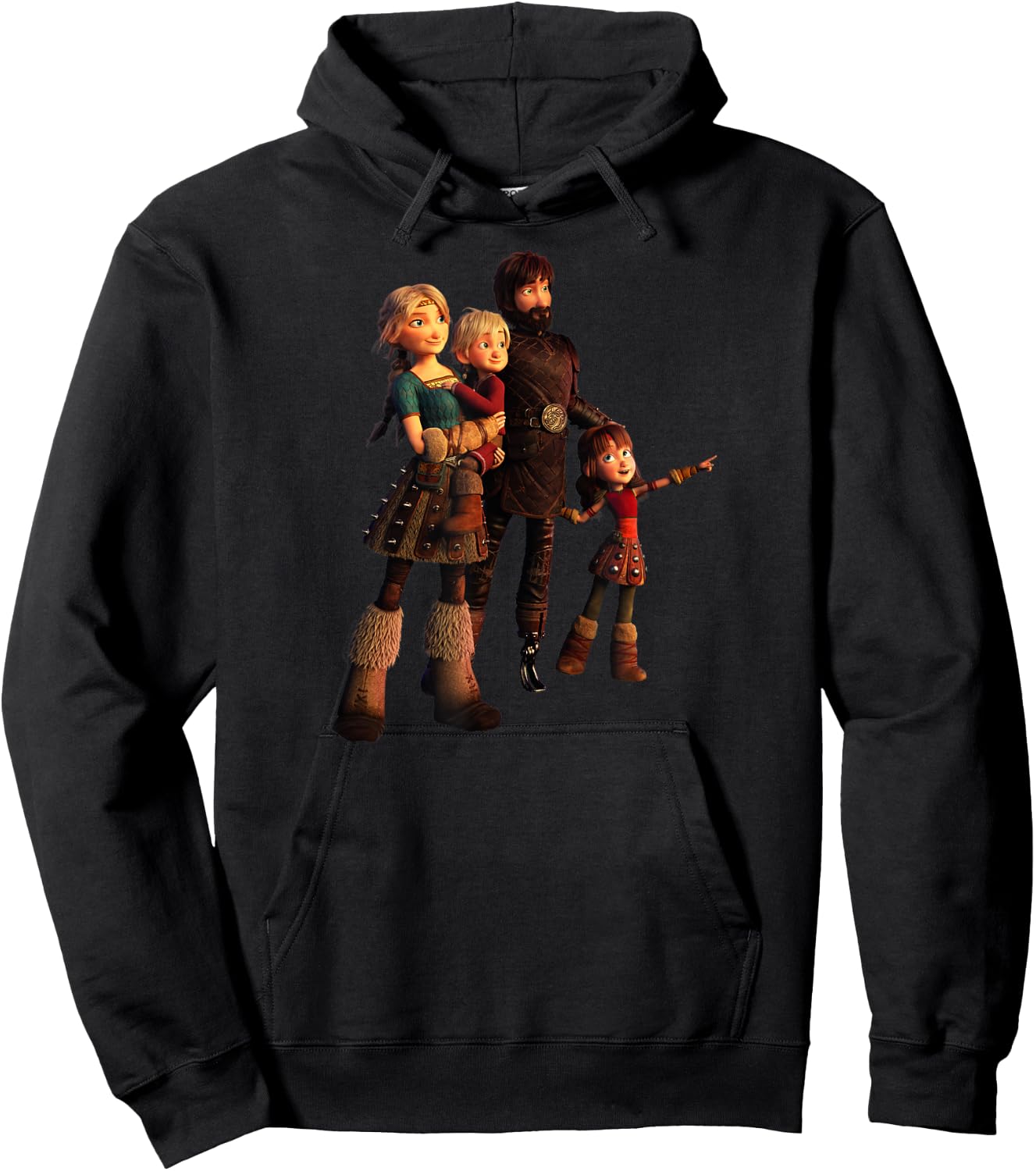 How to Train Your Dragon 3 Hiccups Family Hoodie - Hoodie | Black