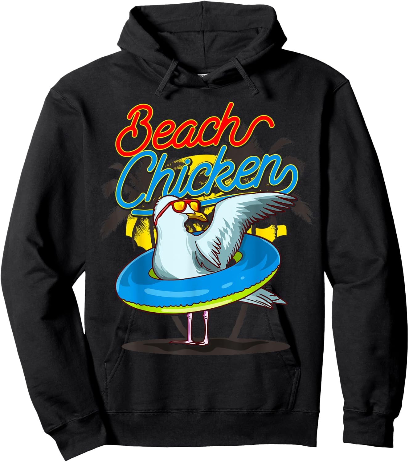 Seagull Beach Chicken Hoodie - Hoodie | Black