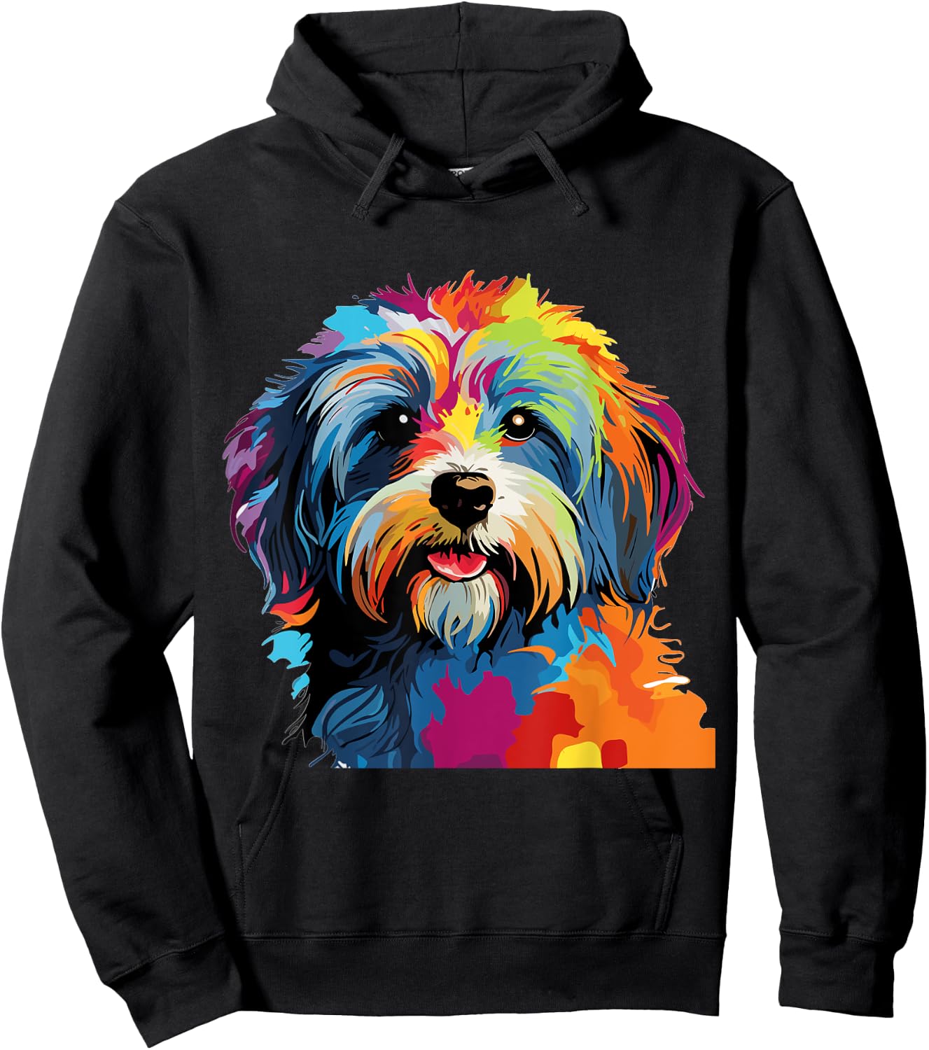 Havanese Dog Breed Pet Cute Colorful Pop Art Graphic Hoodie - Hoodie | Black