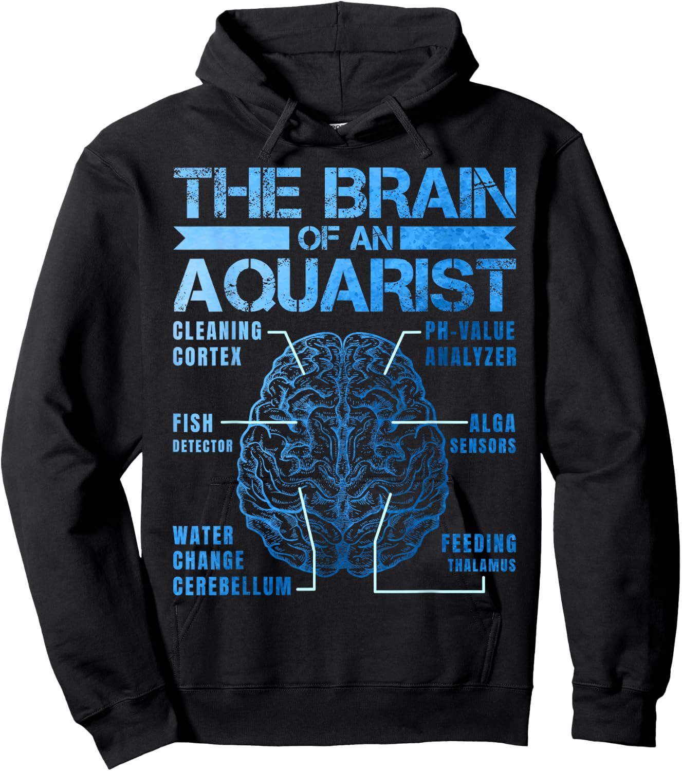 Brain of a Aquarist for a Fish Aquarium Hoodie - Hoodie | Black