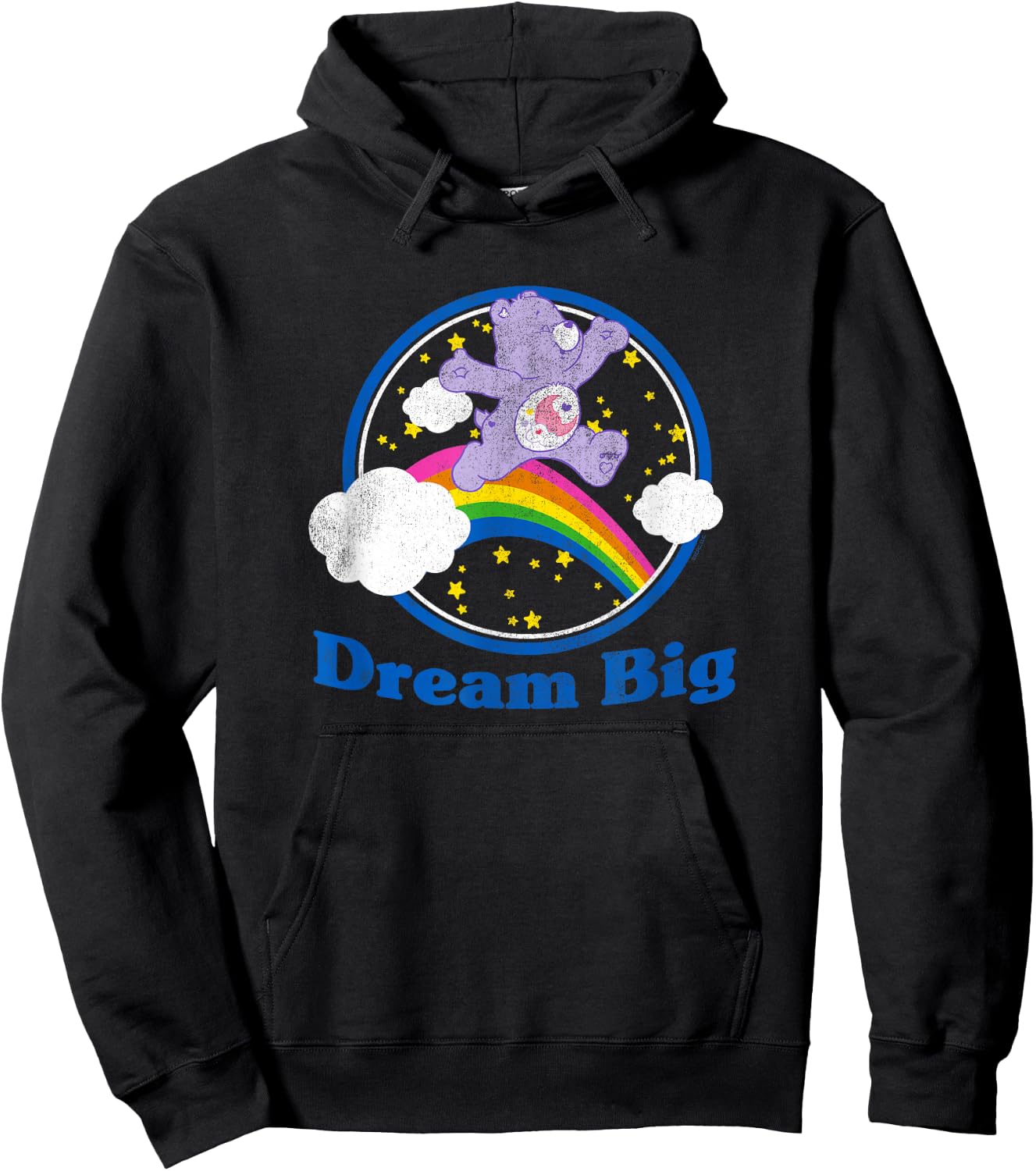 Care Bears Dream Big Sweet Dreams Bear Retro Cartoon Hoodie - Hoodie | Black