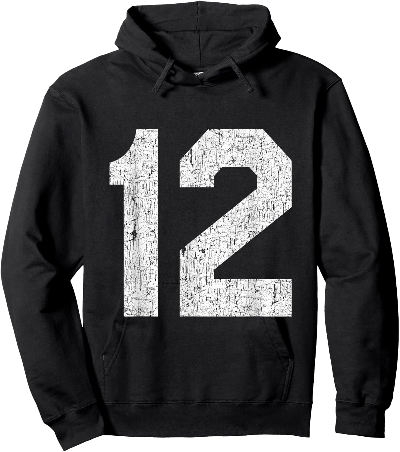 #12 Jersey Uniform Varsity Sports Number, 12th Birthday Hoodie - Hoodie | Black