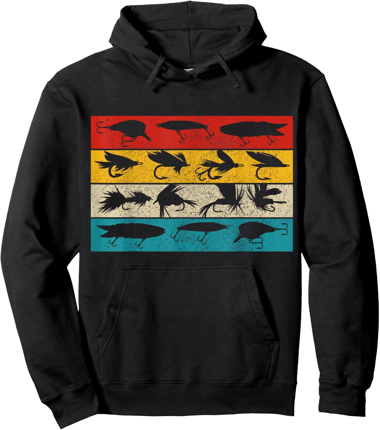 Fly Fishing Vintage Fishing Fisherman Fly Fishing Hoodie - Hoodie | Black