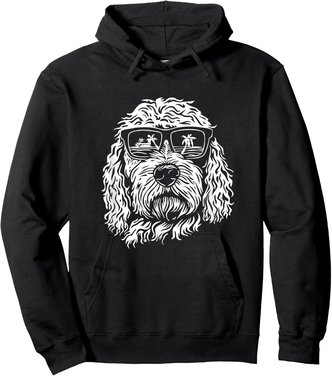 Goldendoodle Sunglasses Dog Graphic Design Hoodie - Hoodie | Black