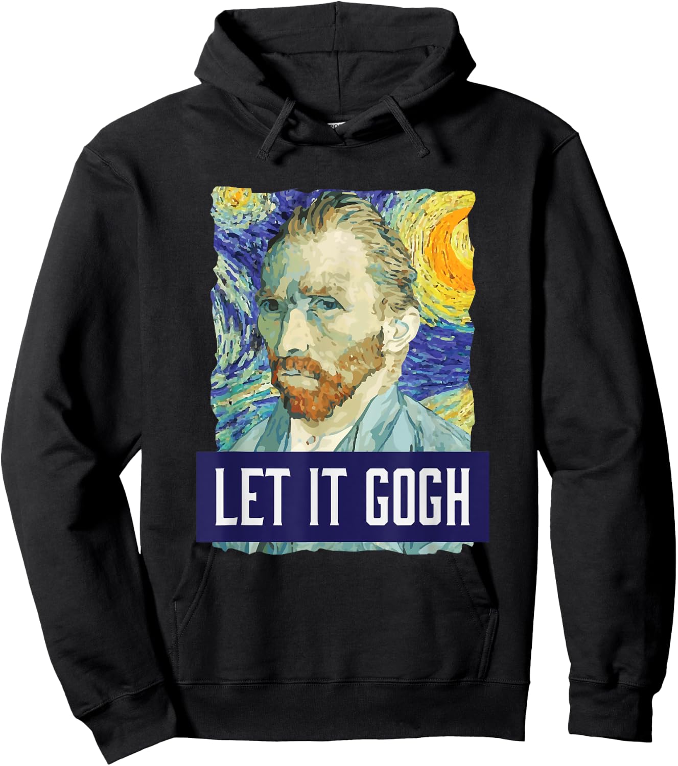 Funny Let It Gogh Vincent Van Gogh Artist Small Hoodie - Hoodie | Black