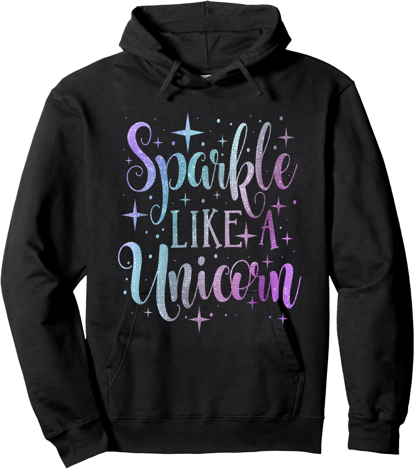 Sparkle Like A Unicorn Shirt Girls Purple Teal Blush Ombre Hoodie - Hoodie | Black