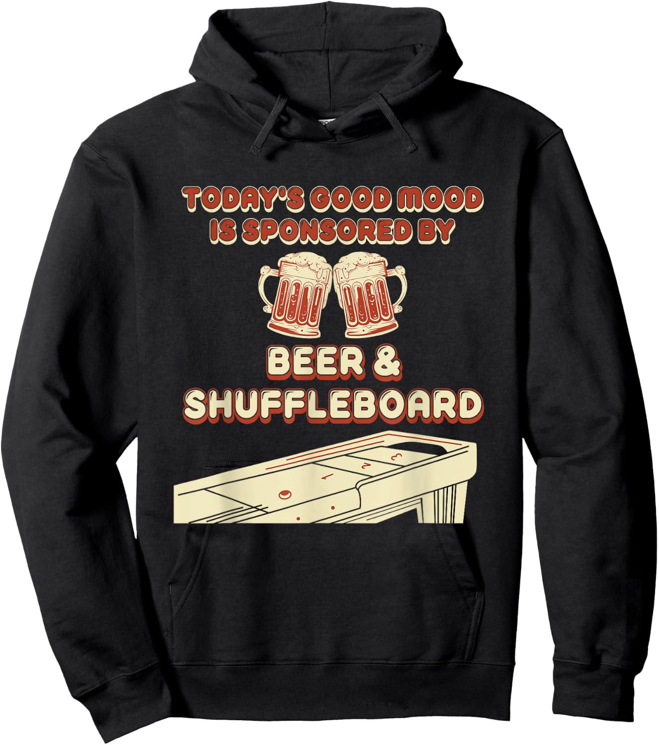 Shuffleboard Player Beer Hoodie - Hoodie | Black