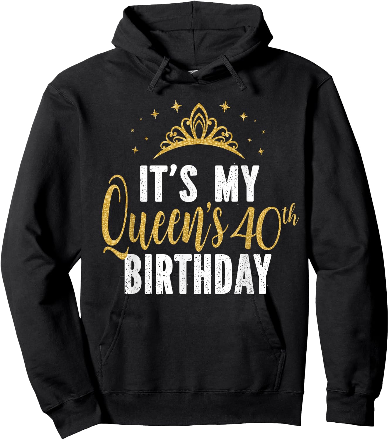It's My Queen's 40th Birthday Idea For 40 Years Old Woman Hoodie - Hoodie | Black