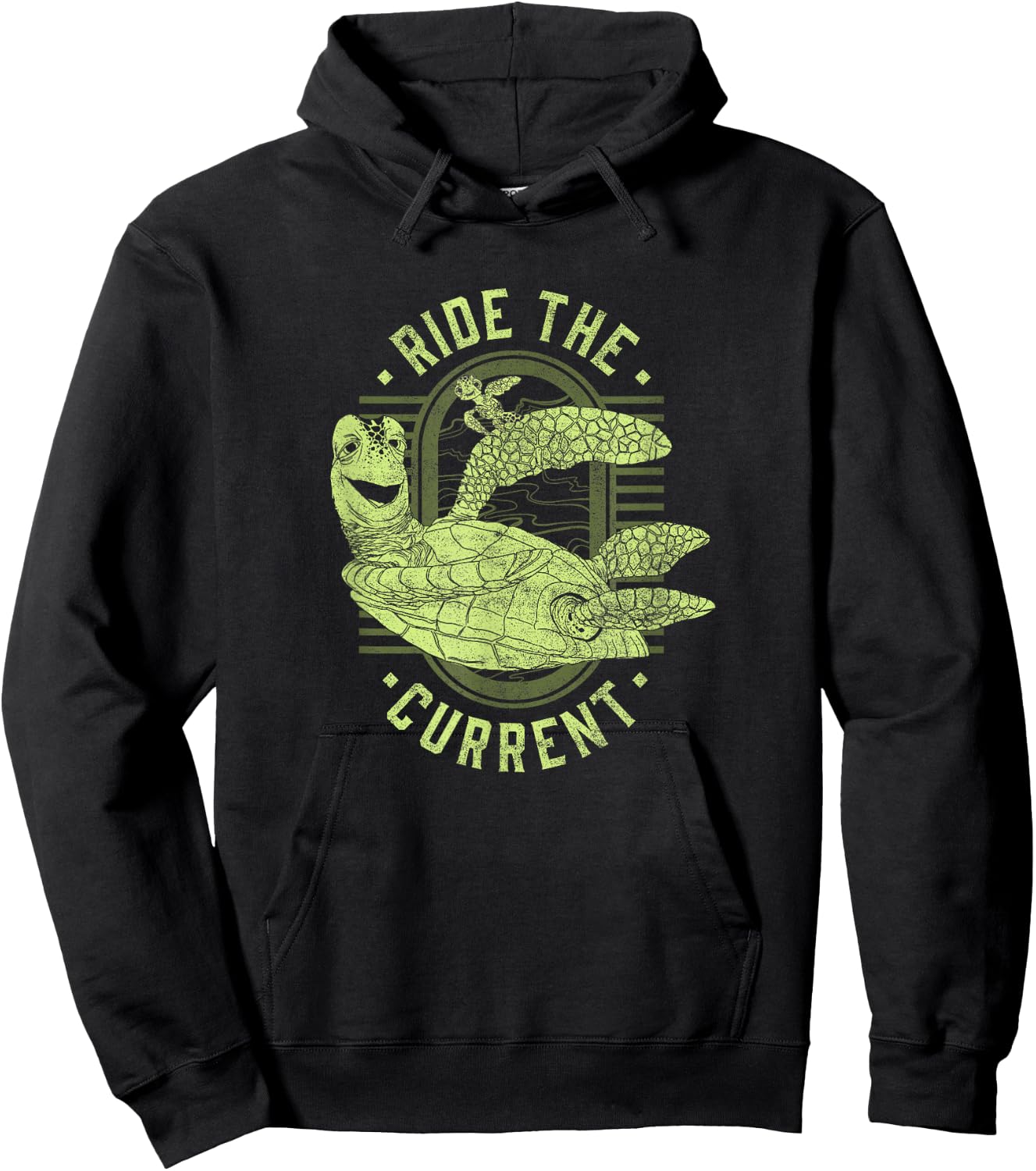 Disney Pixar Earth Day Finding Nemo Turtle Ride The Current Hoodie - Hoodie | Black