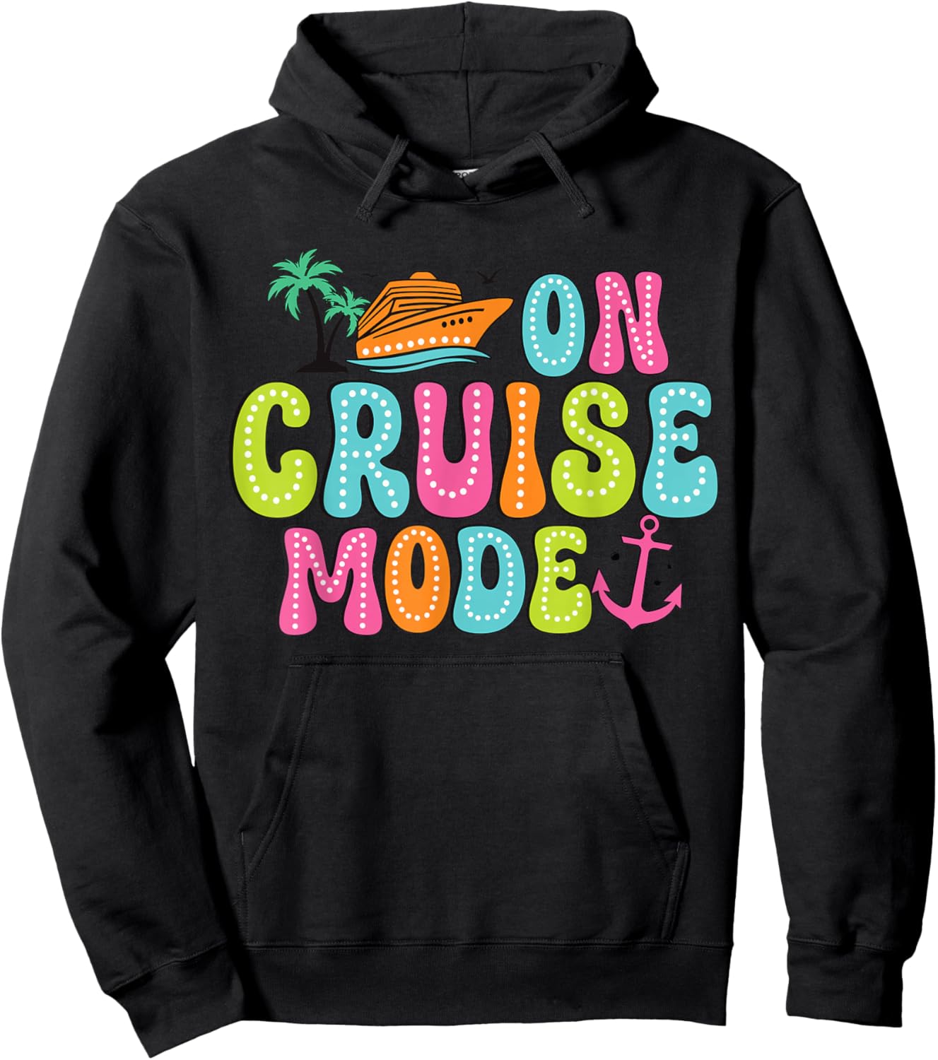 On Cruise mode2025 Ship Vacation Trip Family Cruise Matching Hoodie - Hoodie | Black
